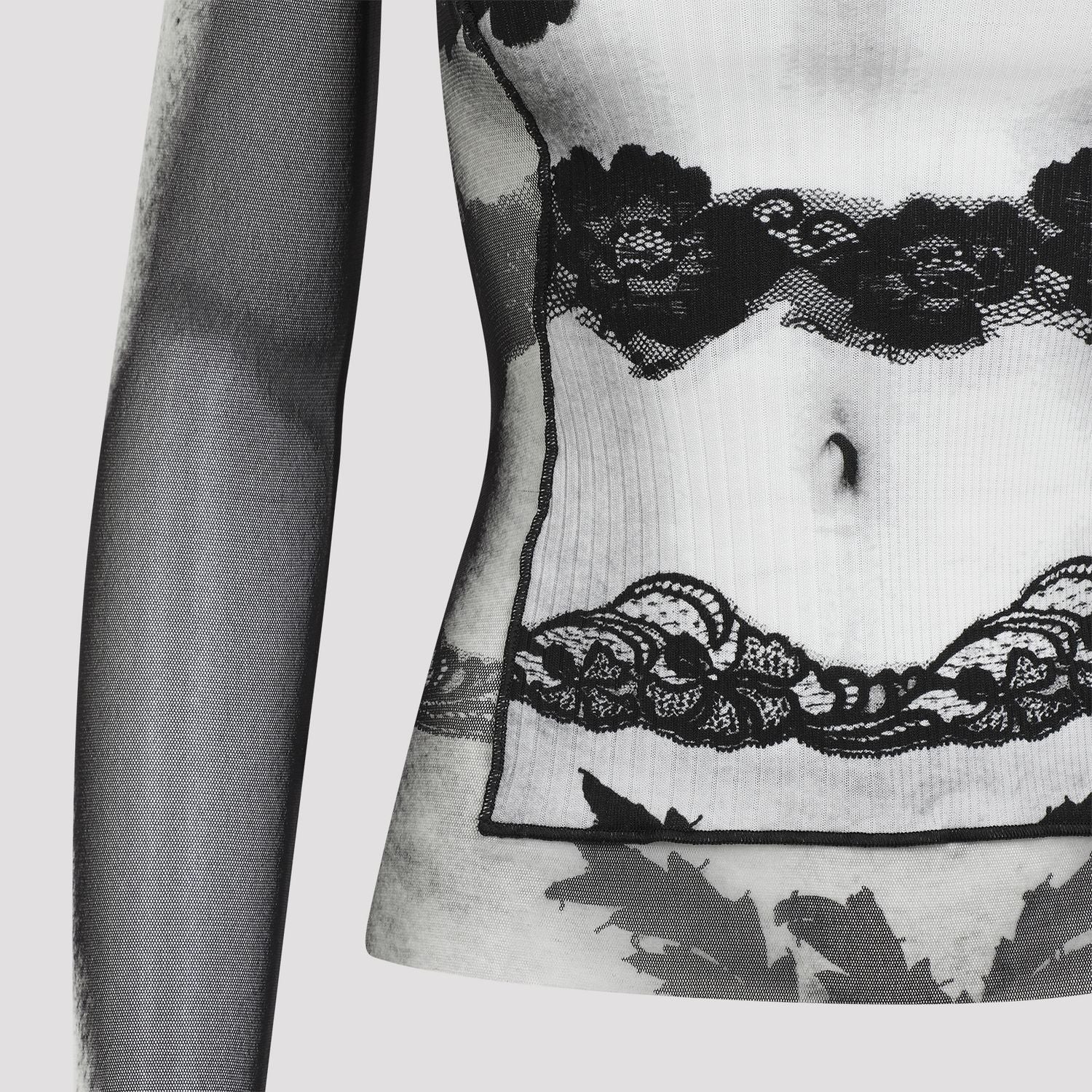 JEAN PAUL GAULTIER Body Lace Mariniere Top - Women's