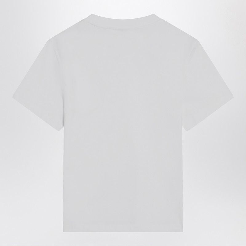 AMI PARIS Women's Mini Cropped T-Shirt - Heart Contrast Design