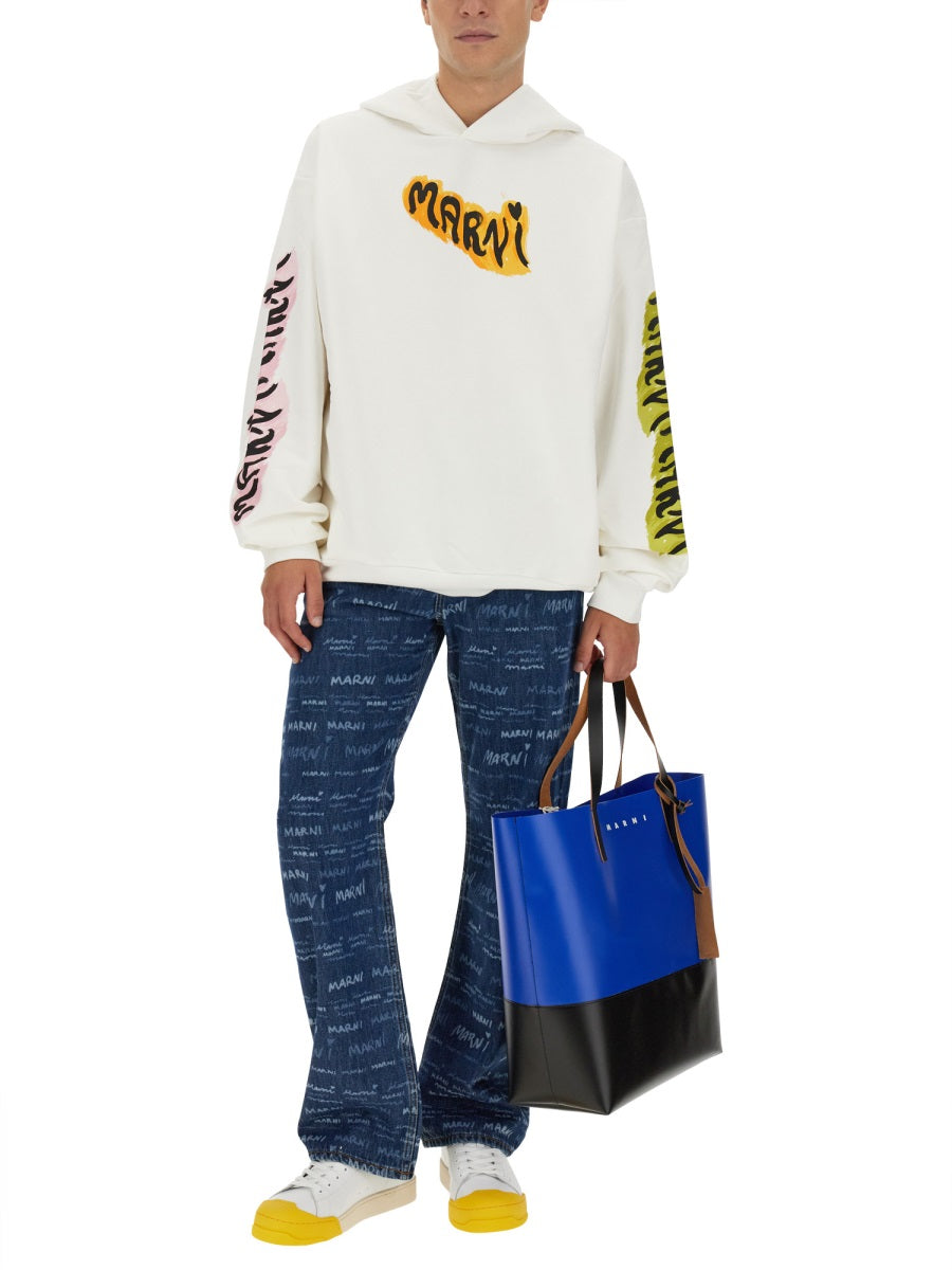 MARNI Men's Regular Fit Logo Sweatshirt - Size 48