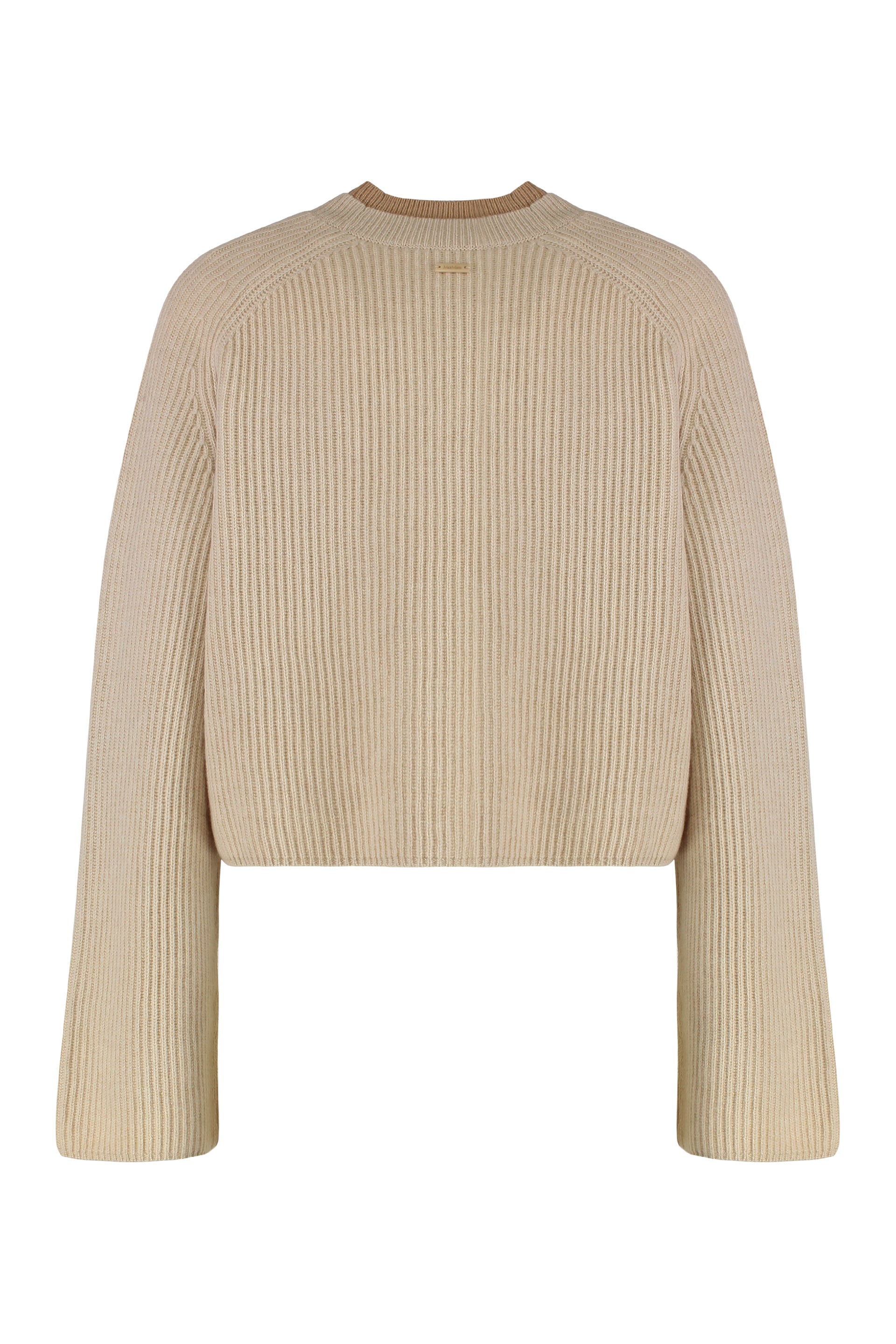 MAX MARA Wool and Cashmere Ribbed Knit Crop Top