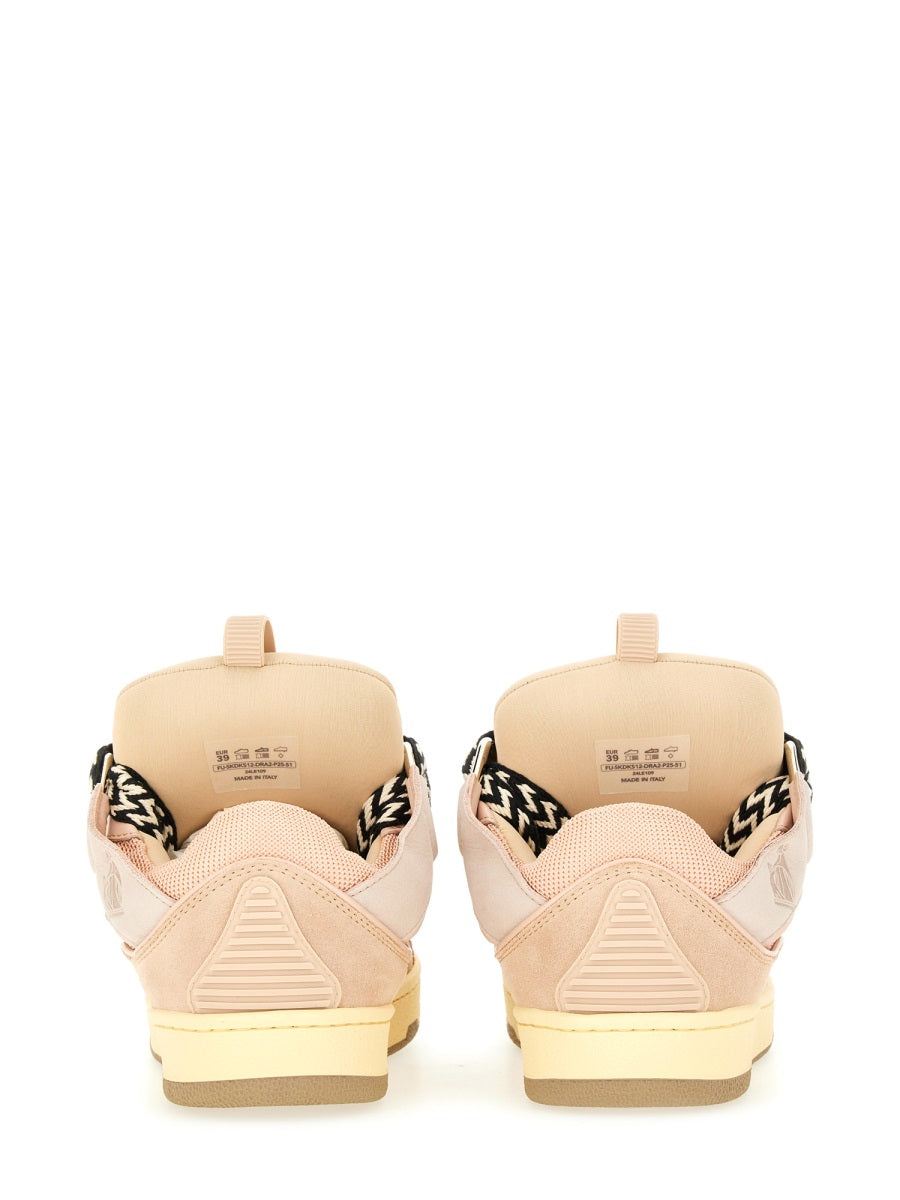 LANVIN Suede Leather Curb Sneakers