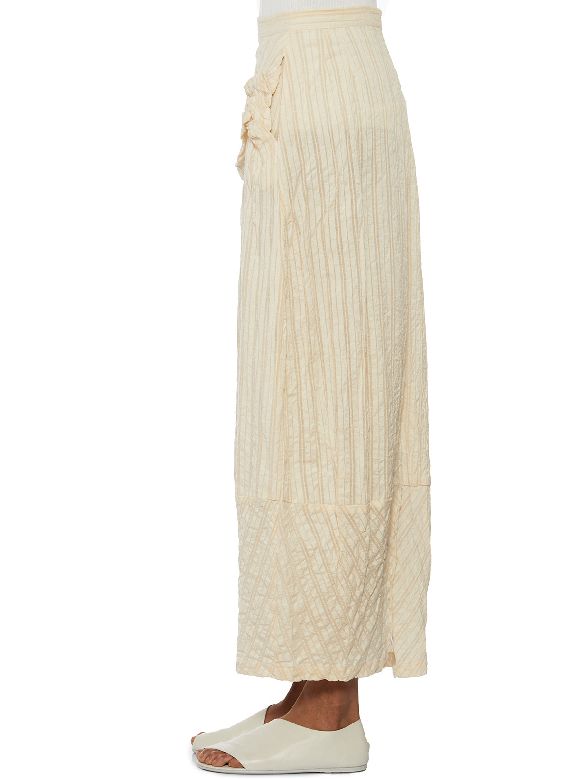 UN-NAMABLE Linen Silk Blend Mini Skirt - Size 42