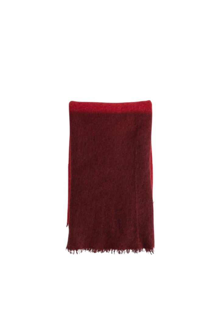 DENIS COLOMB Two-Tone Fringed Cashmere Scarf