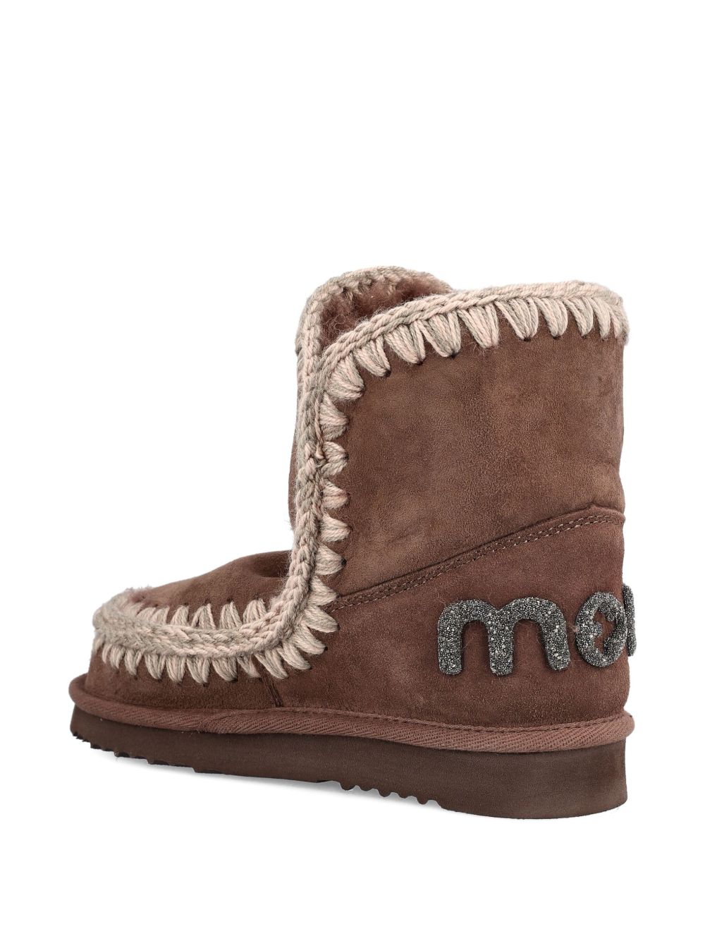 MOU Glitter Logo Mini Boots for Women