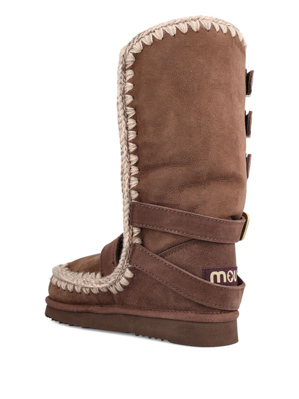 MOU Women's Buckle Straps Suede Boots - FW25