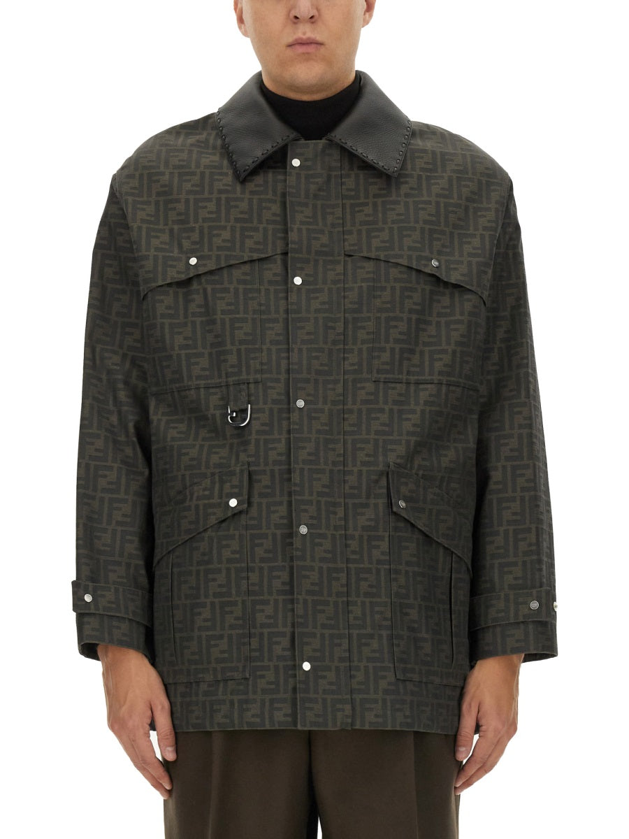 FENDI Signature Jacquard Blouson for Men - Size 48