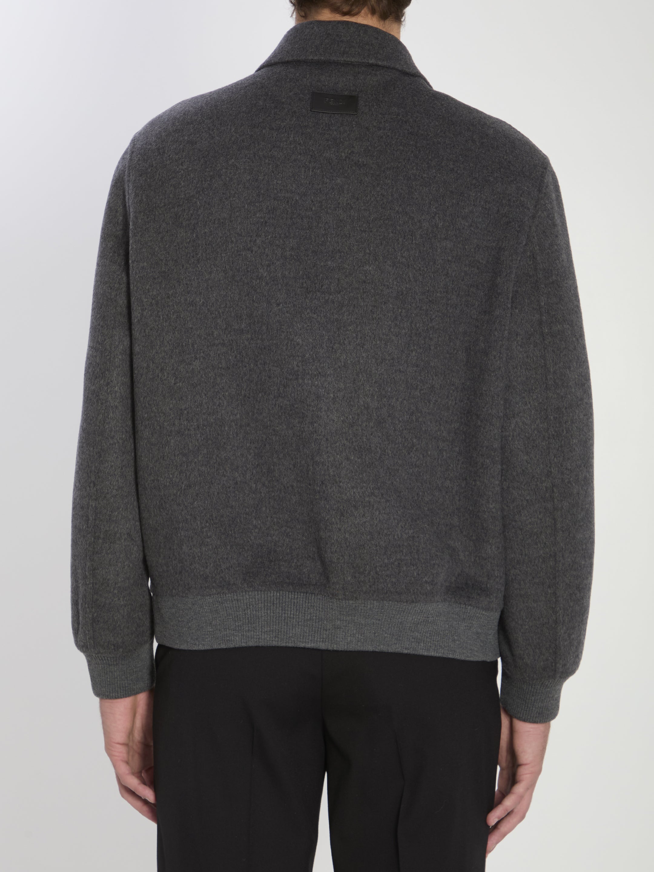 FENDI Men's Wool Bomber Jacket - Regular Fit IT 50