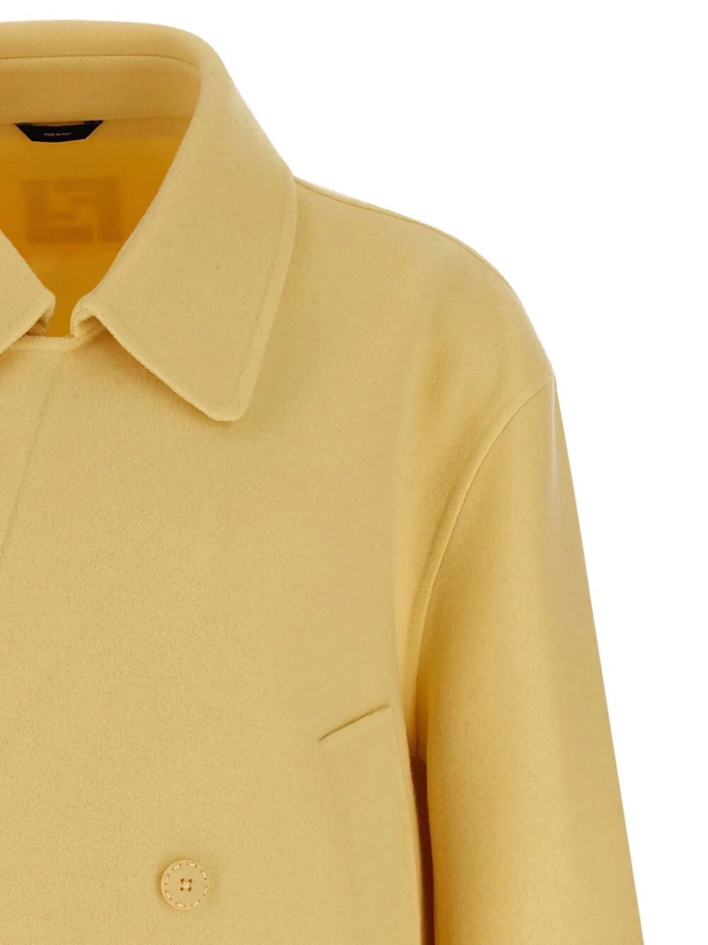 FENDI Wool Double-Breasted Pea Jacket