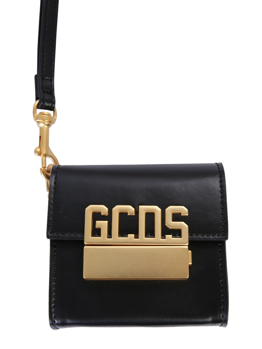 GCDS Men's Iconic Handbag with Clip Closure