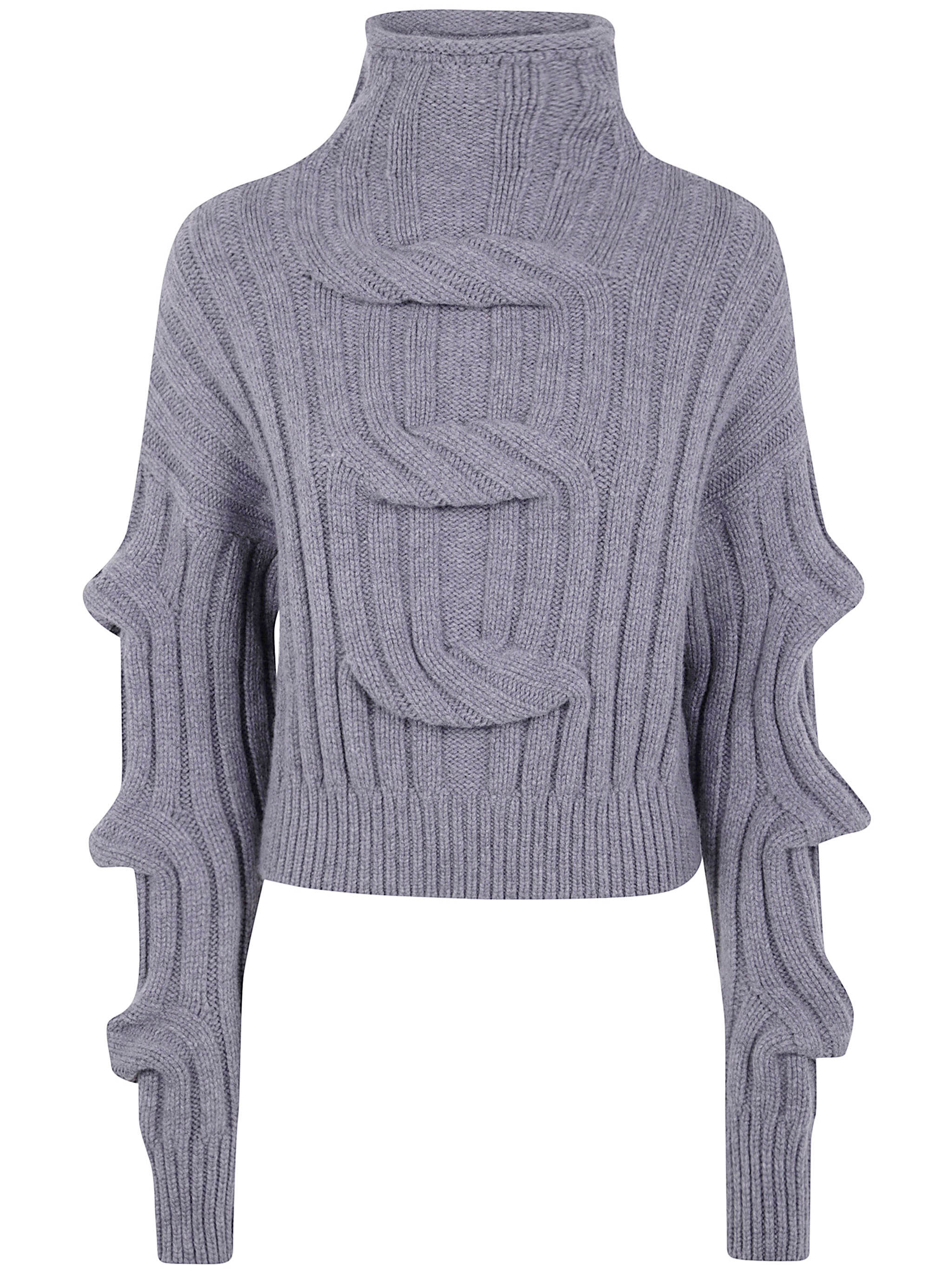 MRZ 3D Braid High Neck Sweater for Women