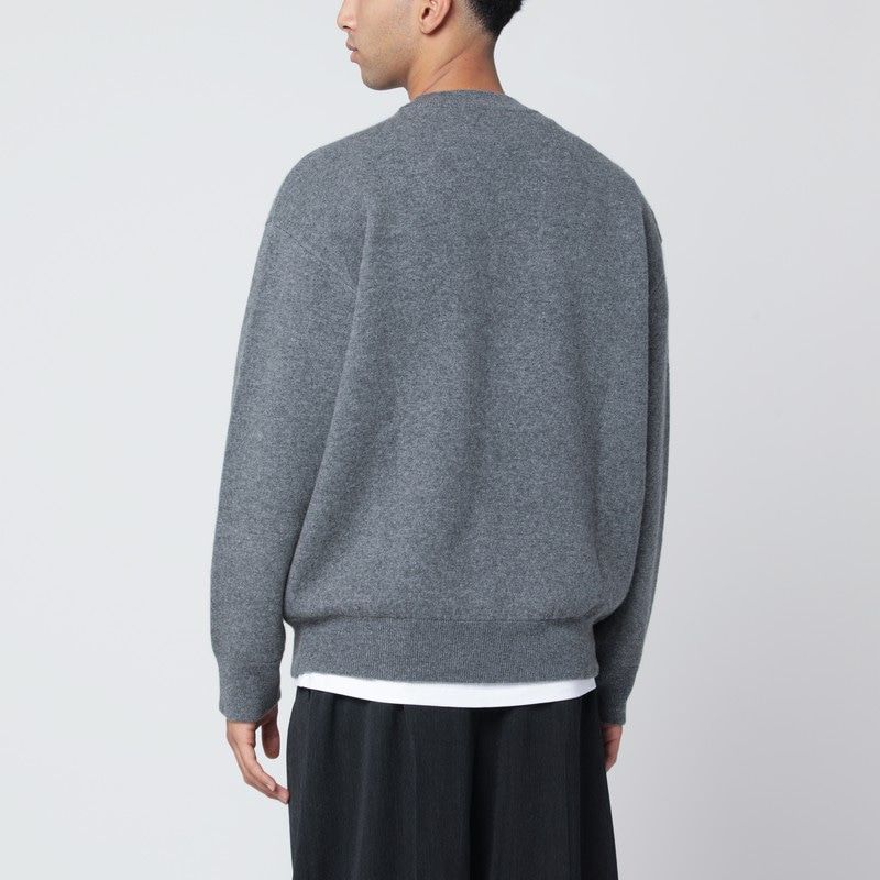 SOFT GOAT Cashmere Crewneck Sweater with Dropped Shoulders