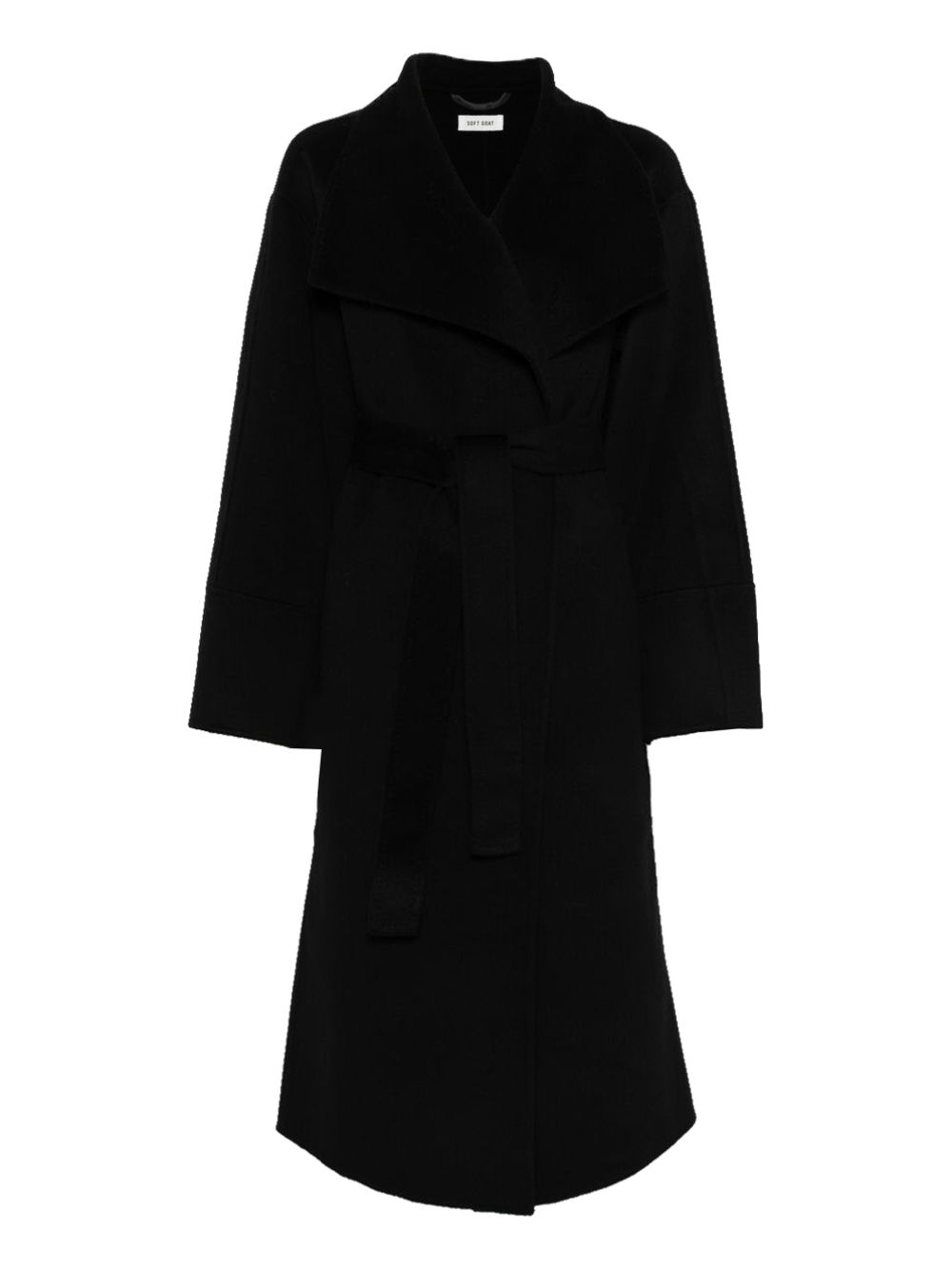 SOFT GOAT Wide Lapels Belted Wool Cashmere Coat for Women
