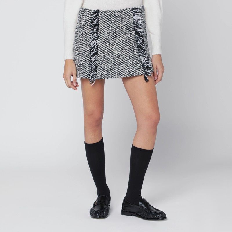 DURAZZI MILANO Patterned Wool-Blend Mini Skirt for Women