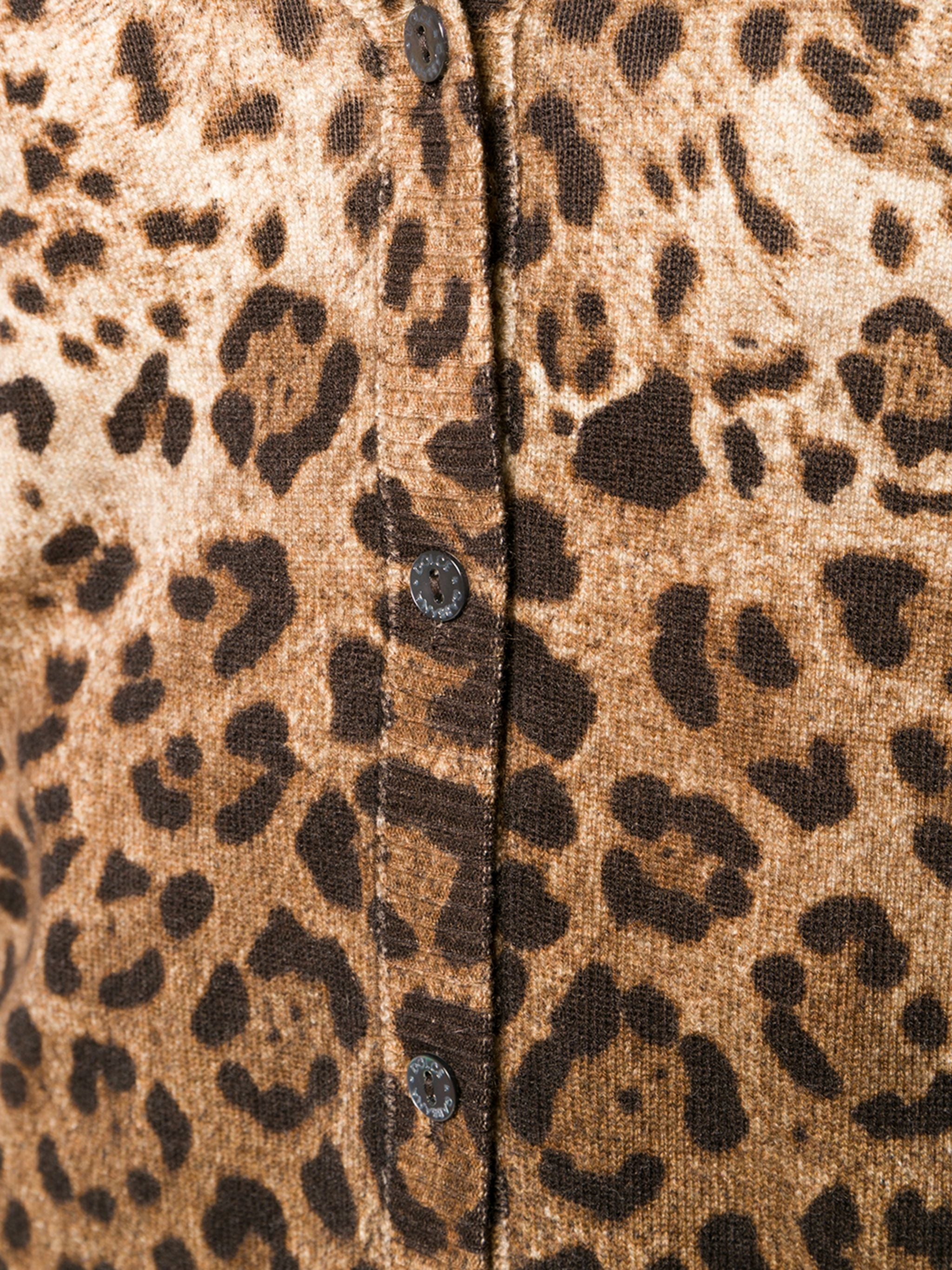 DOLCE & GABBANA Leopard Print Cashmere Cardigan