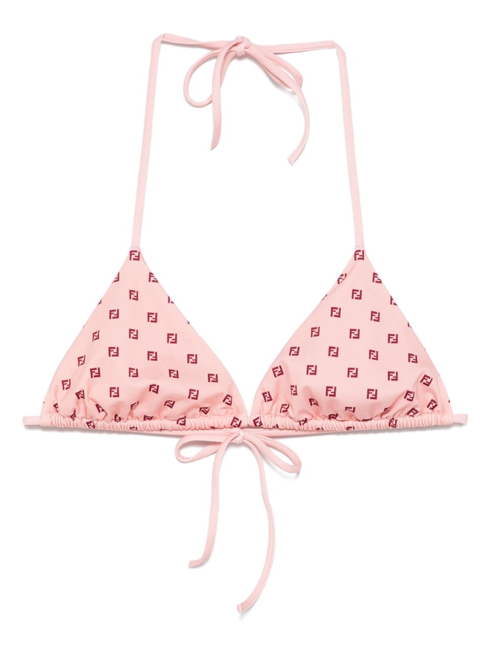 FENDI Adjustable Triangle Bikini Top with Micro Print