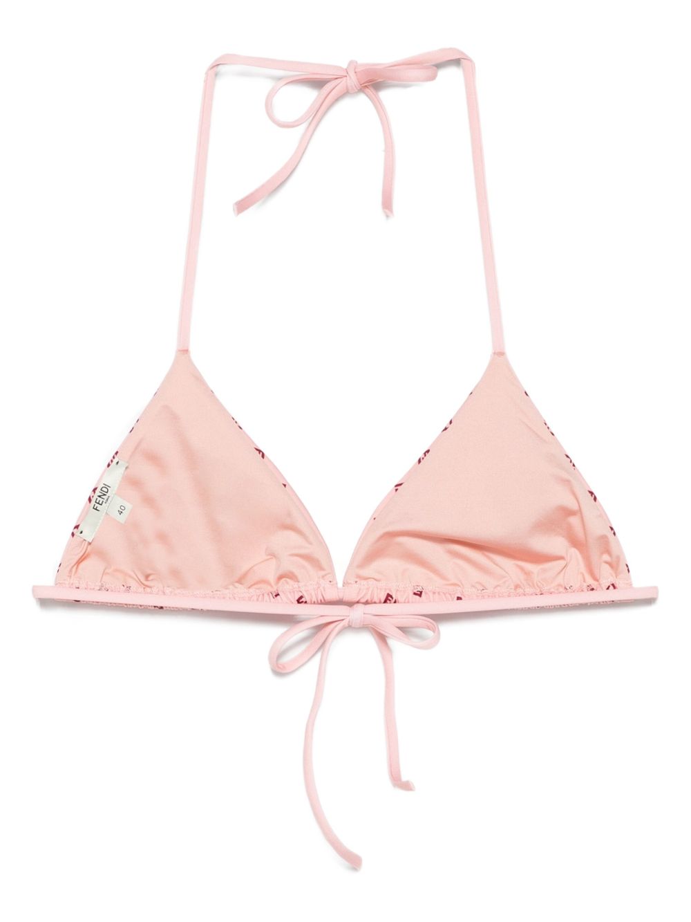 FENDI Adjustable Triangle Bikini Top with Micro Print