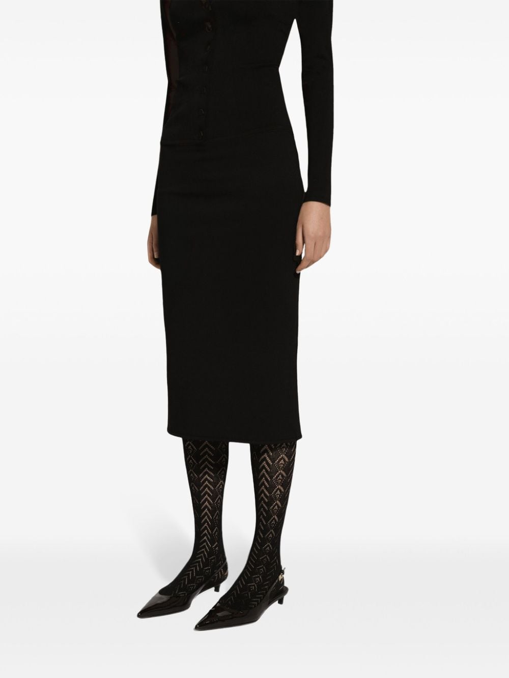 DOLCE & GABBANA Elegant Slim Fit Long Skirt - Size 40 IT