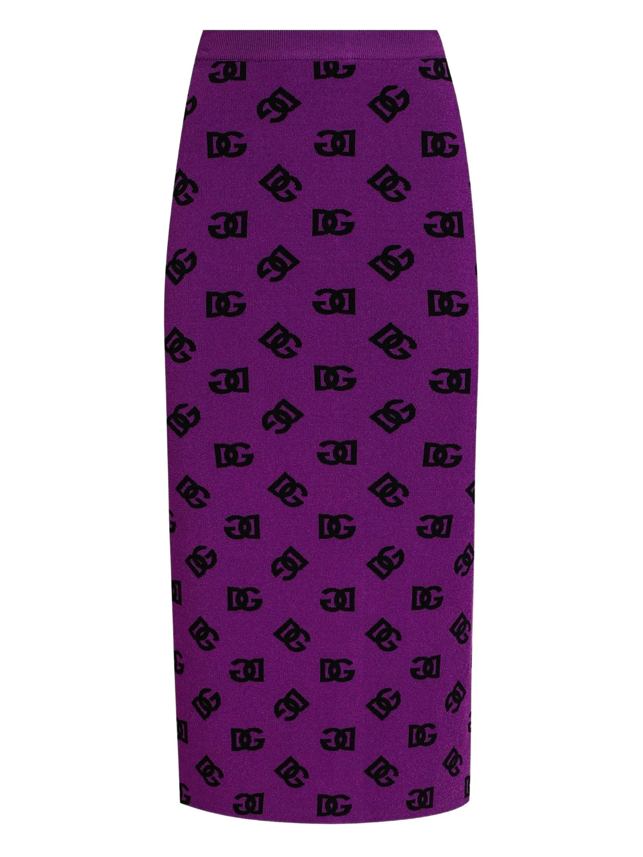 DOLCE & GABBANA MIDI SKIRT WITH DG LOGO