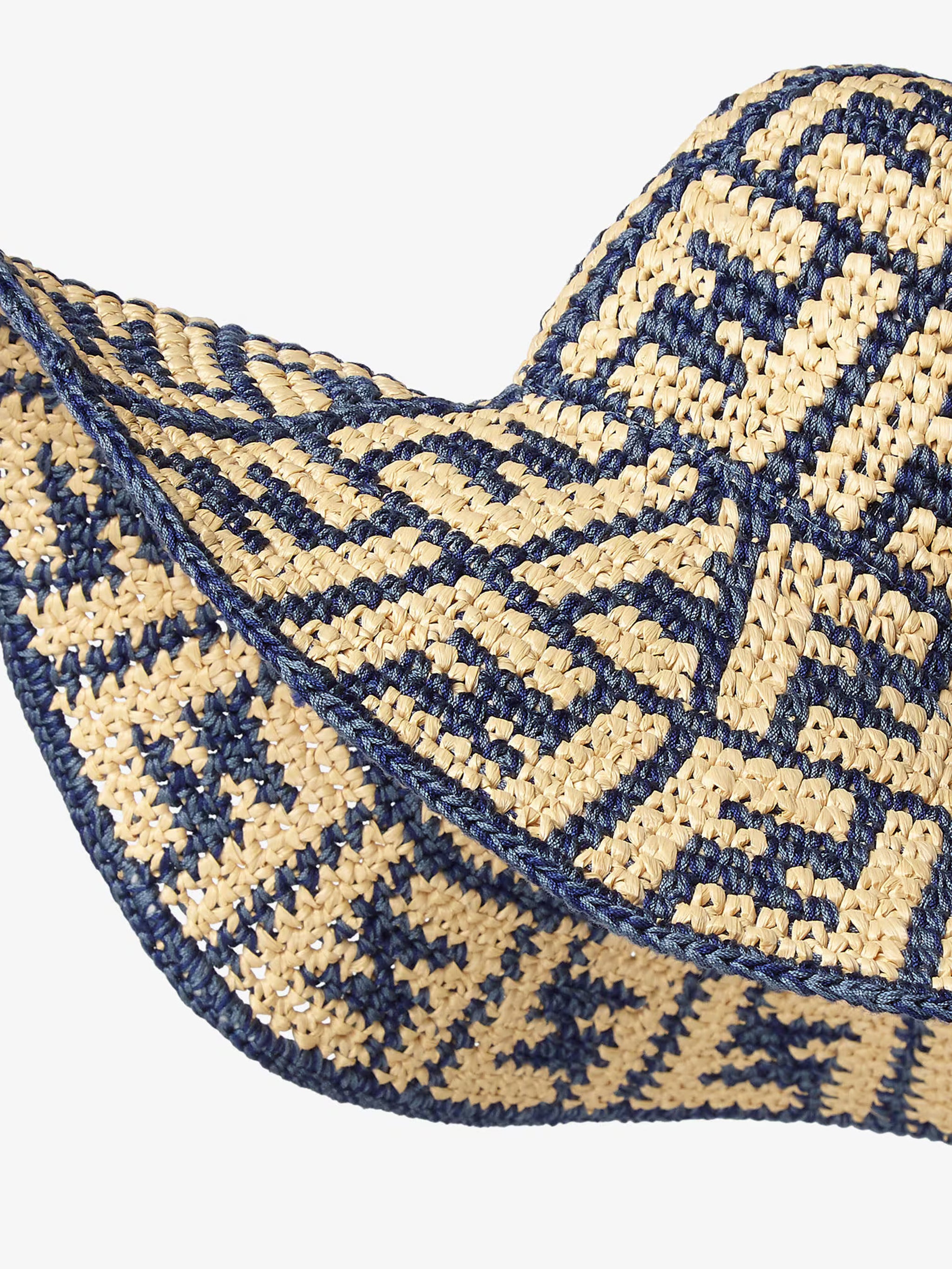 FENDI Wide-Brimmed Hand-Woven Hat