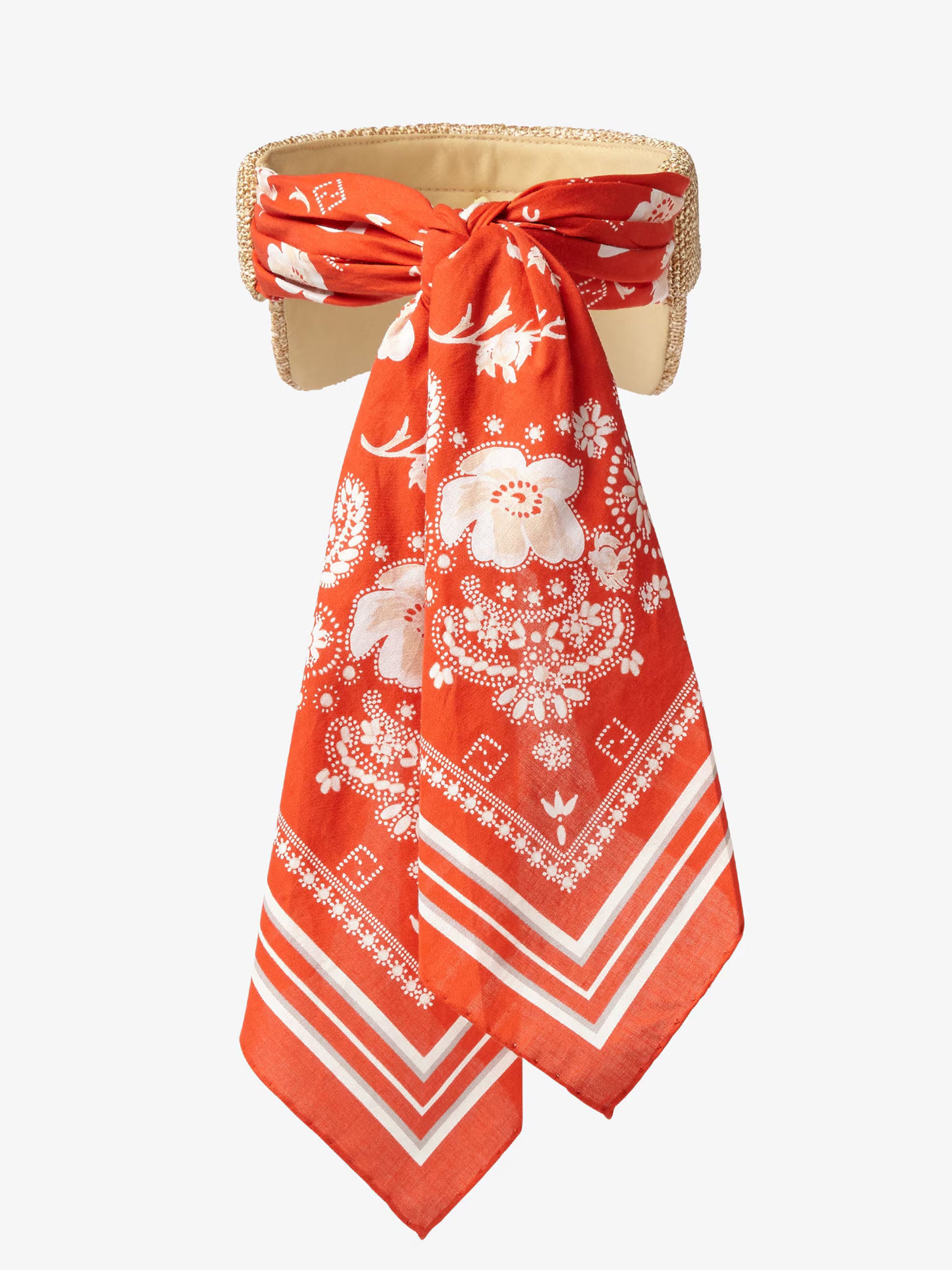 FENDI Cotton Bandana Print Scarf Visor