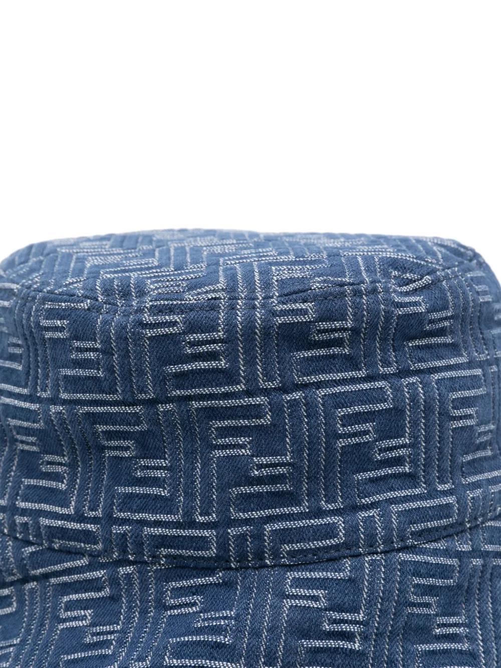 FENDI FF Jacquard Denim Bucket Hat
