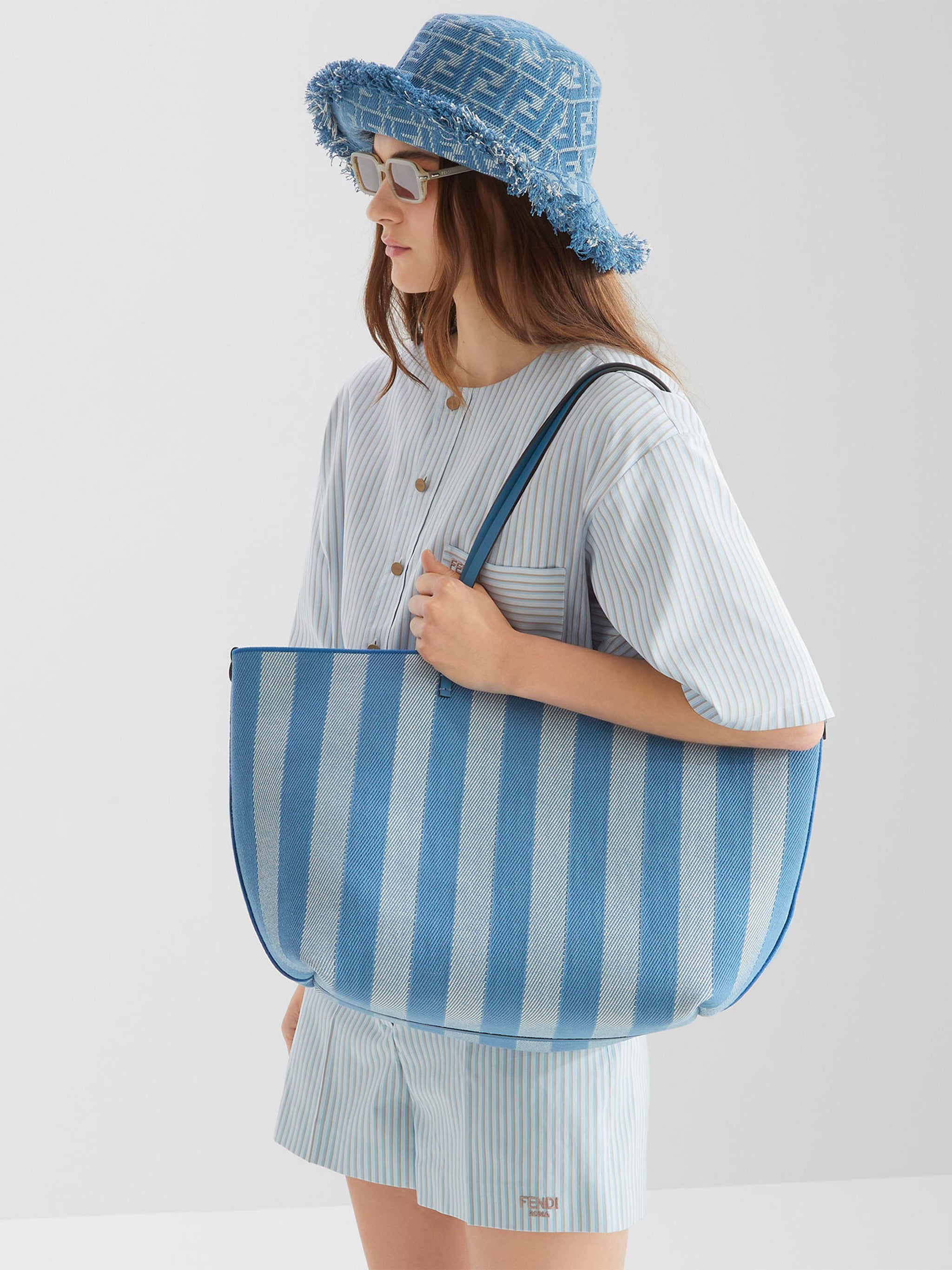 FENDI Wide-Brimmed Jacquard Bucket Hat