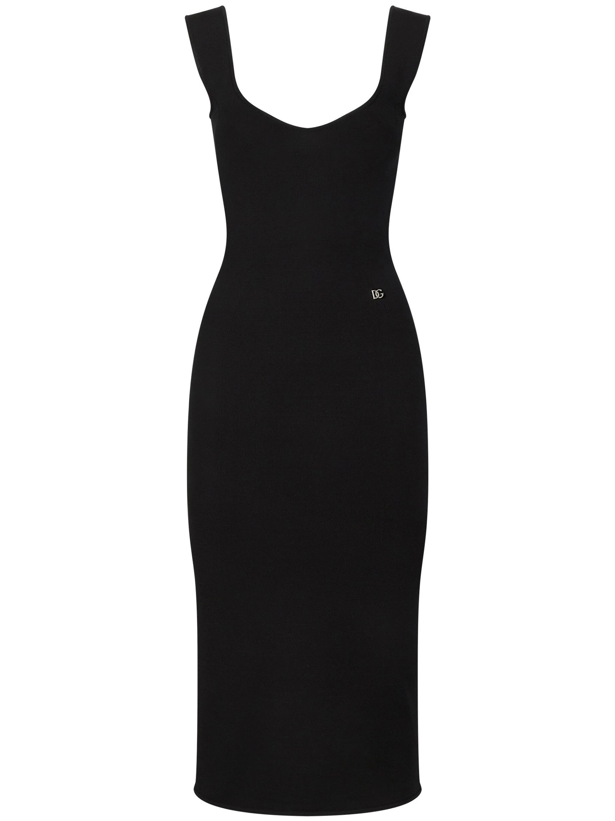 DOLCE & GABBANA Stretch Viscose Knit Mini Dress