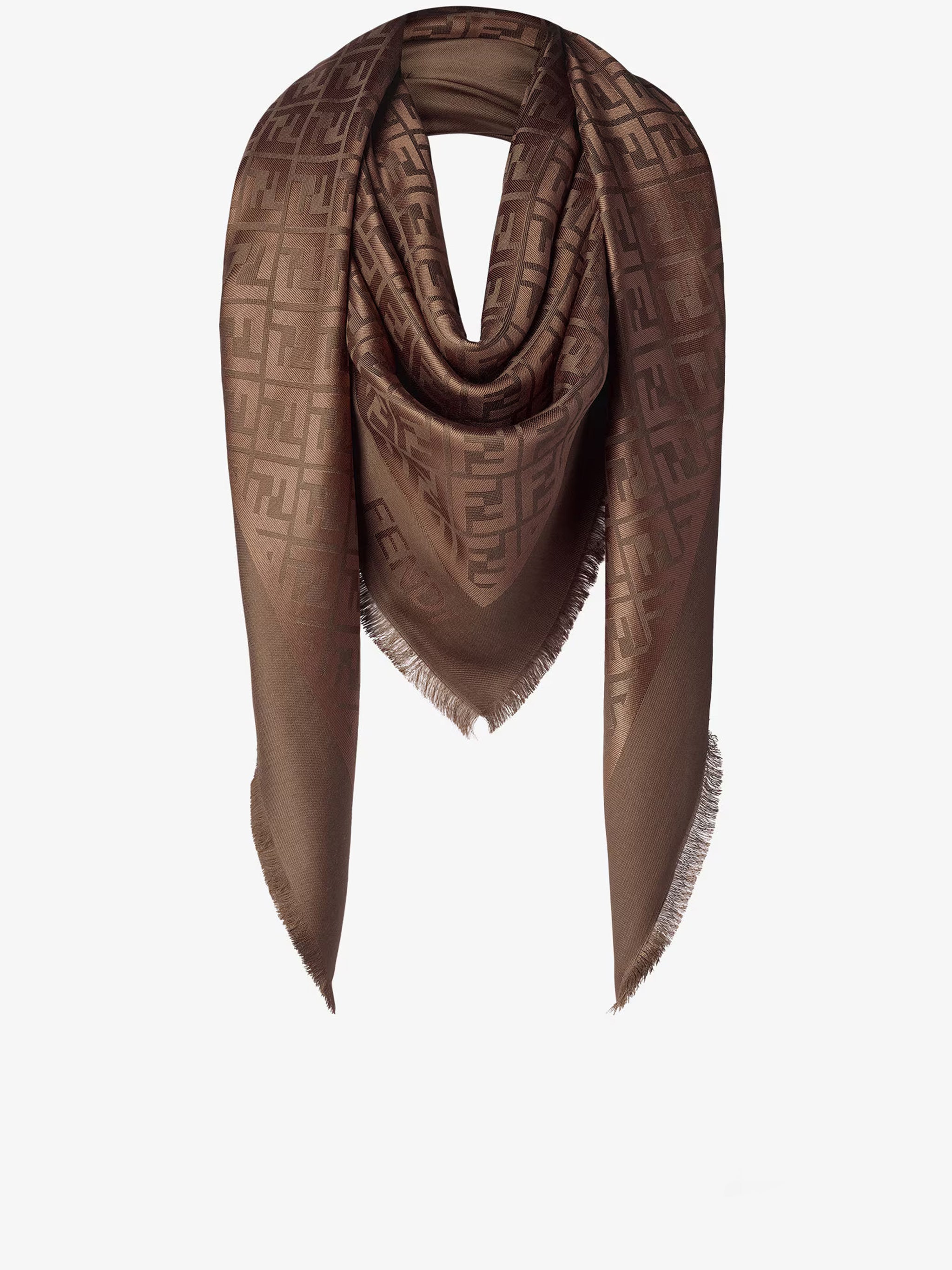 FENDI Luxury Silk and Wool Scarf for Women - Fall/Winter 2025