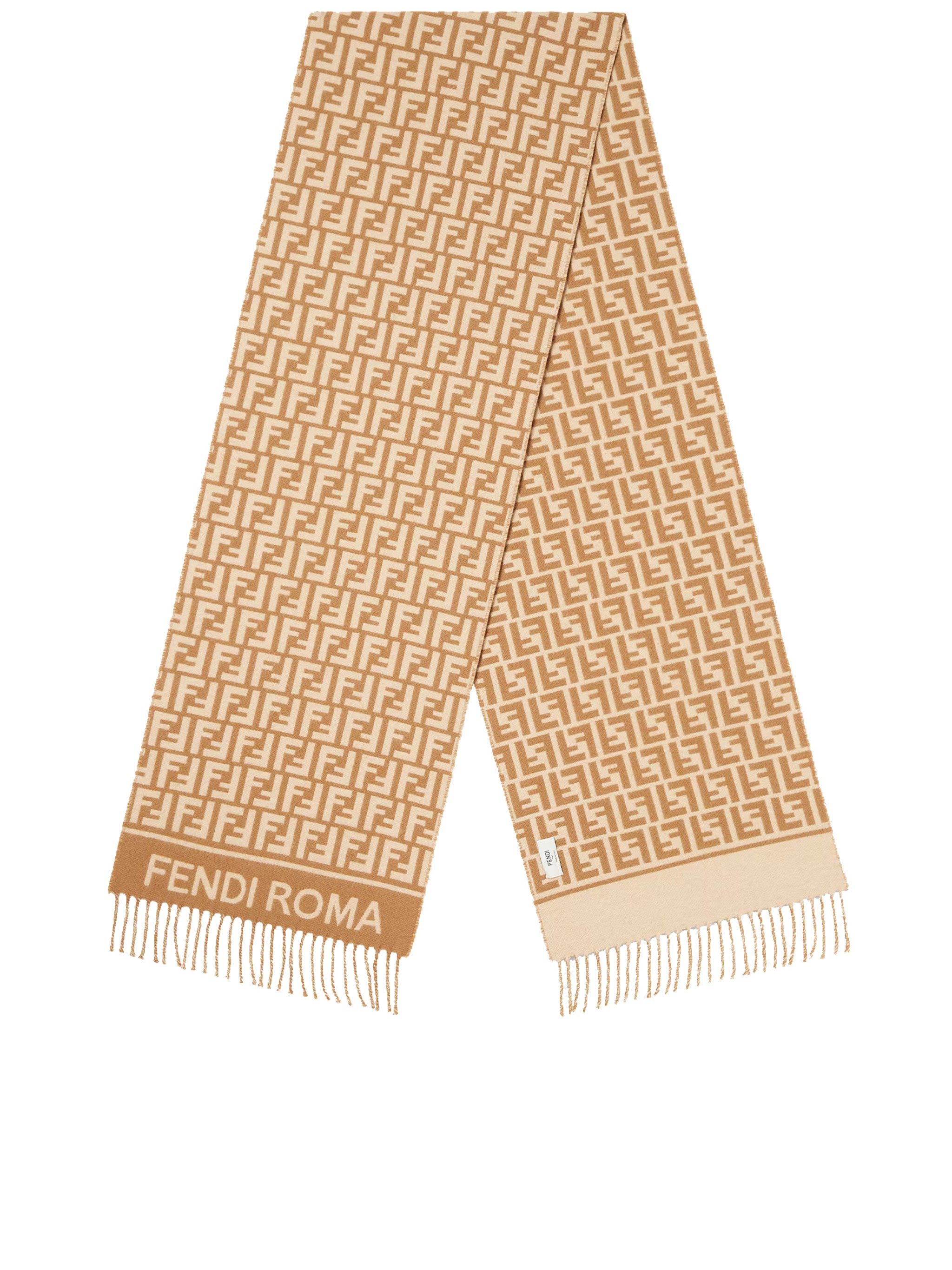 FENDI Wool and Cashmere FF Scarf - 190 x 30 CM