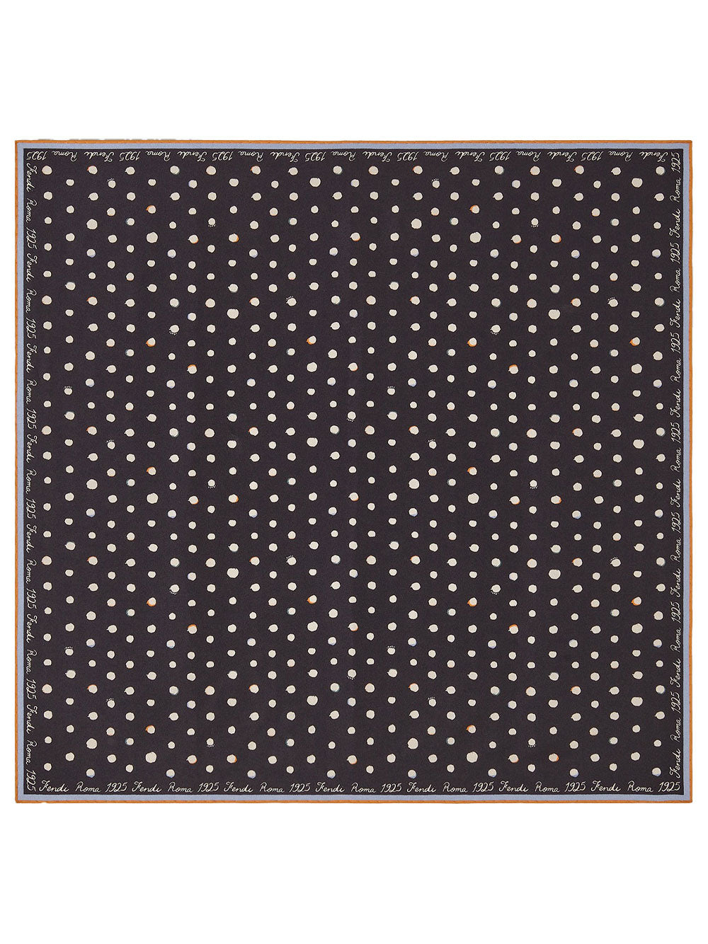 FENDI Silk Foulard with Polka Dots - 55x55 cm