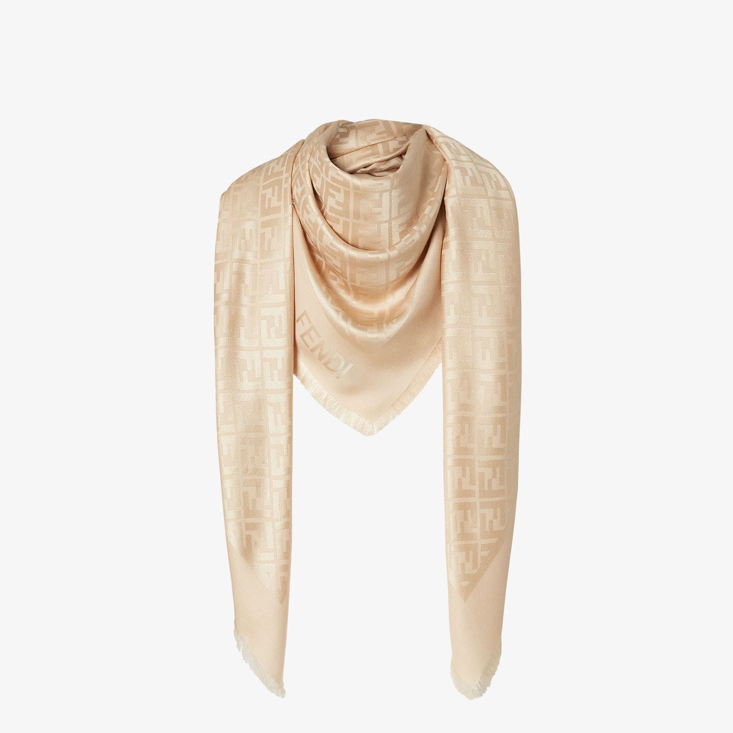 FENDI Jacquard Logo Scarf - 140x140 cm