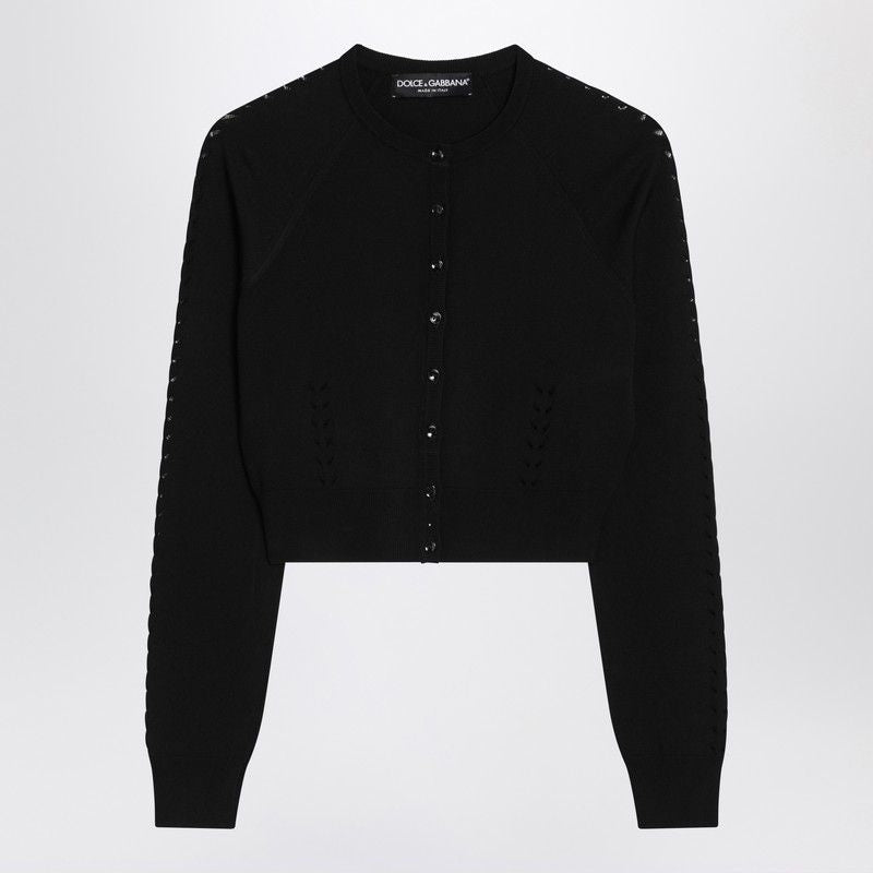 DOLCE & GABBANA Textured Cardigan with Punched Details