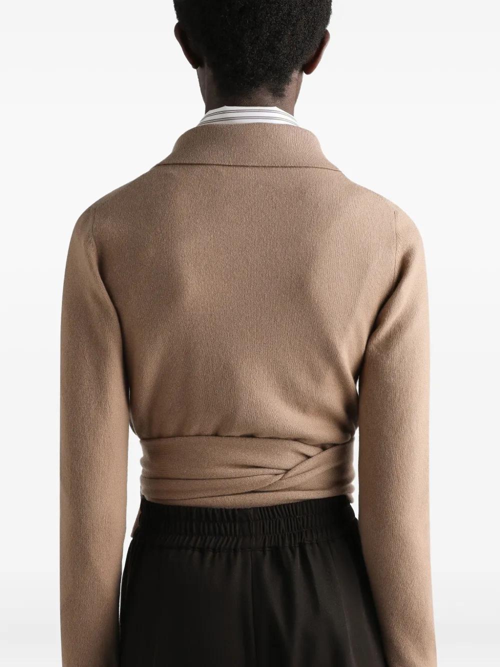 DOLCE & GABBANA Women's Wrap Sweater with Self-Tie Belt