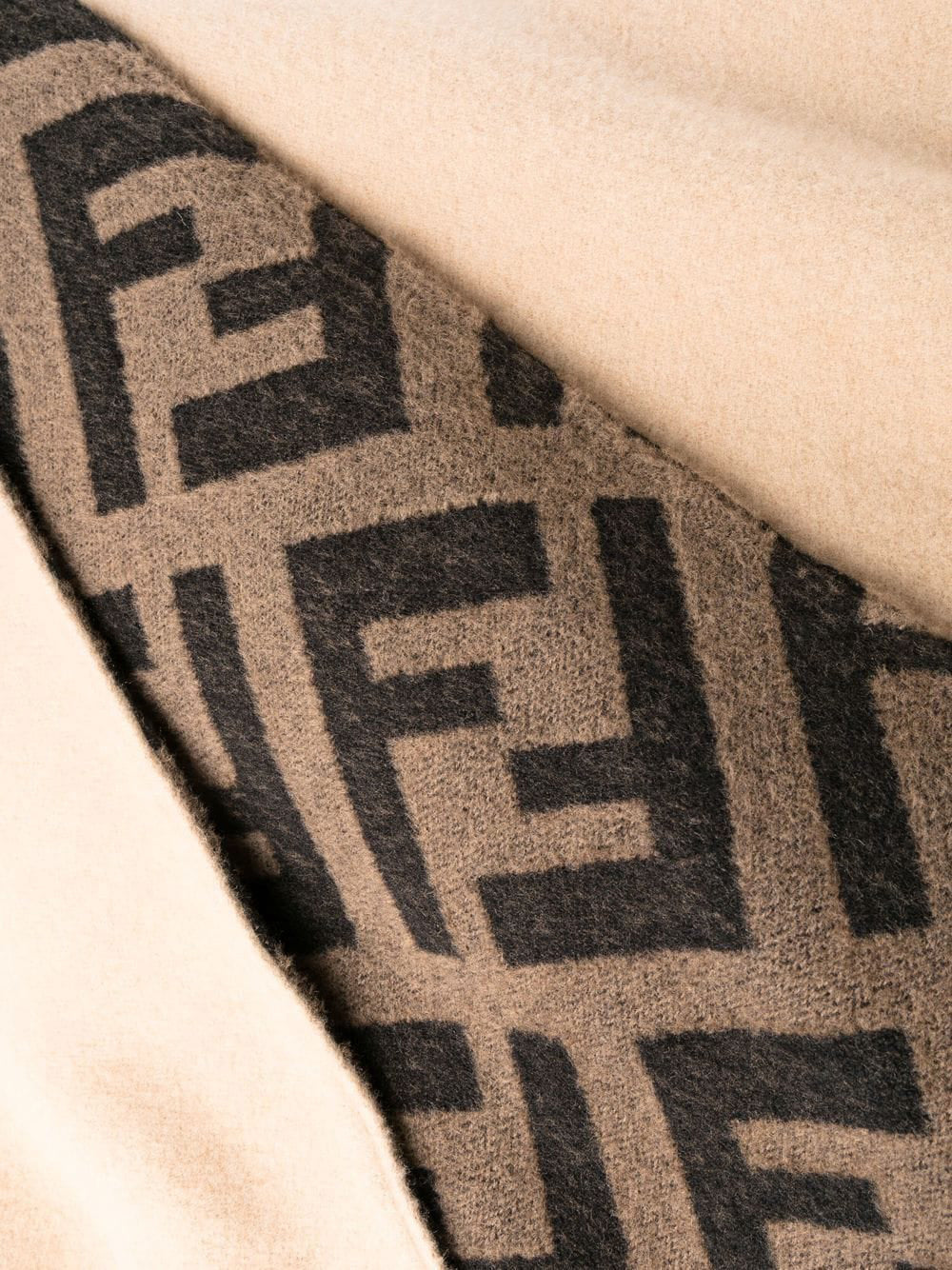 FENDI Reversible Poncho - Height 150 cm, Width 140 cm