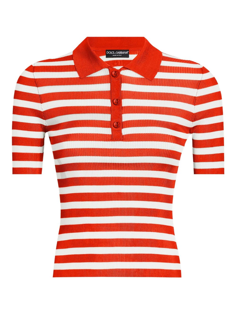 DOLCE & GABBANA Striped Polo Shirt for Women - FW25 Collection