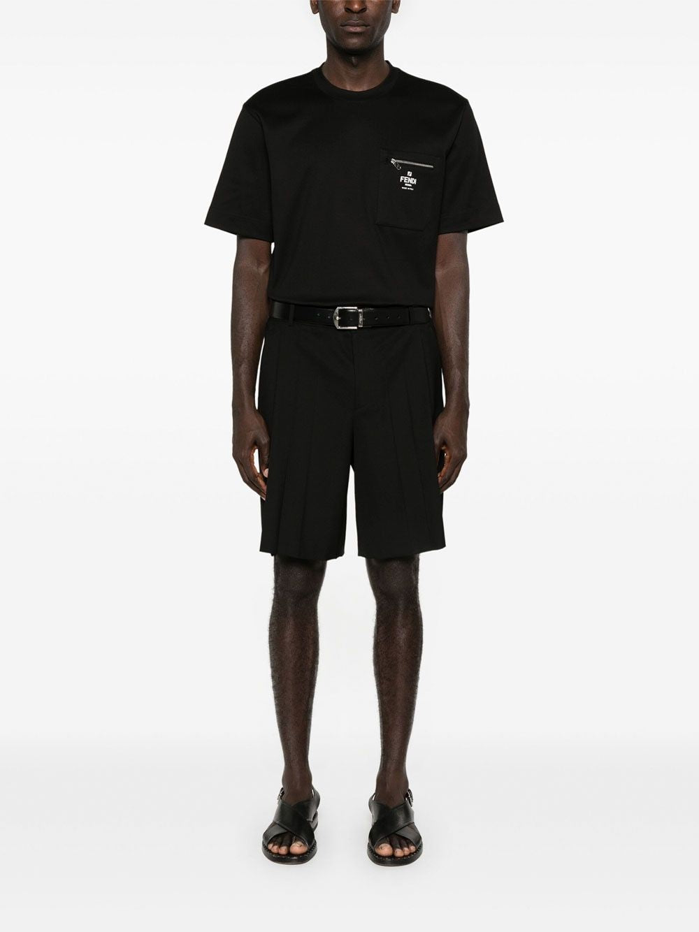 FENDI Logo Cotton T-Shirt for Men - FW25 Collection