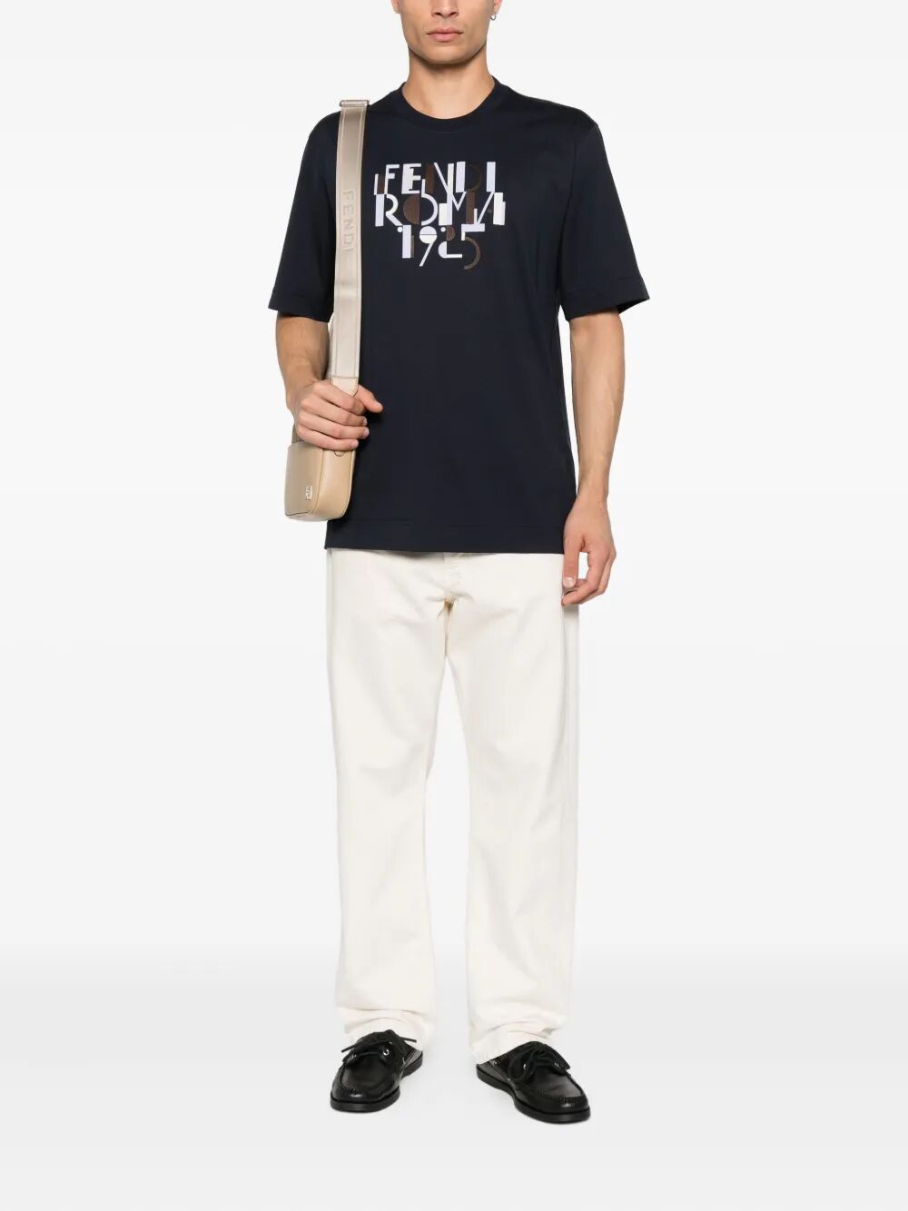 FENDI Classic Cotton T-Shirt for Men - FW25 Collection