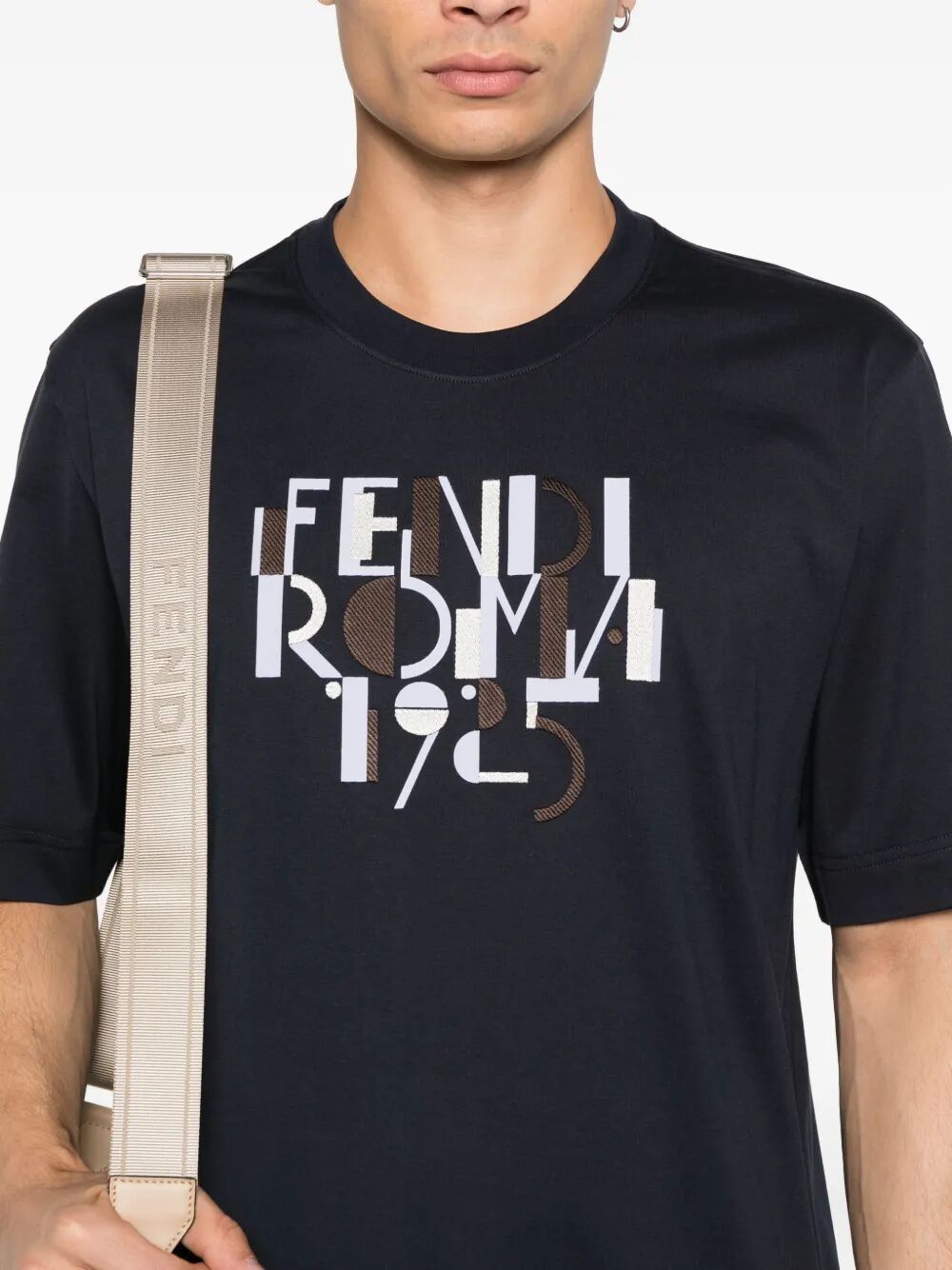 FENDI Classic Cotton T-Shirt for Men - FW25 Collection