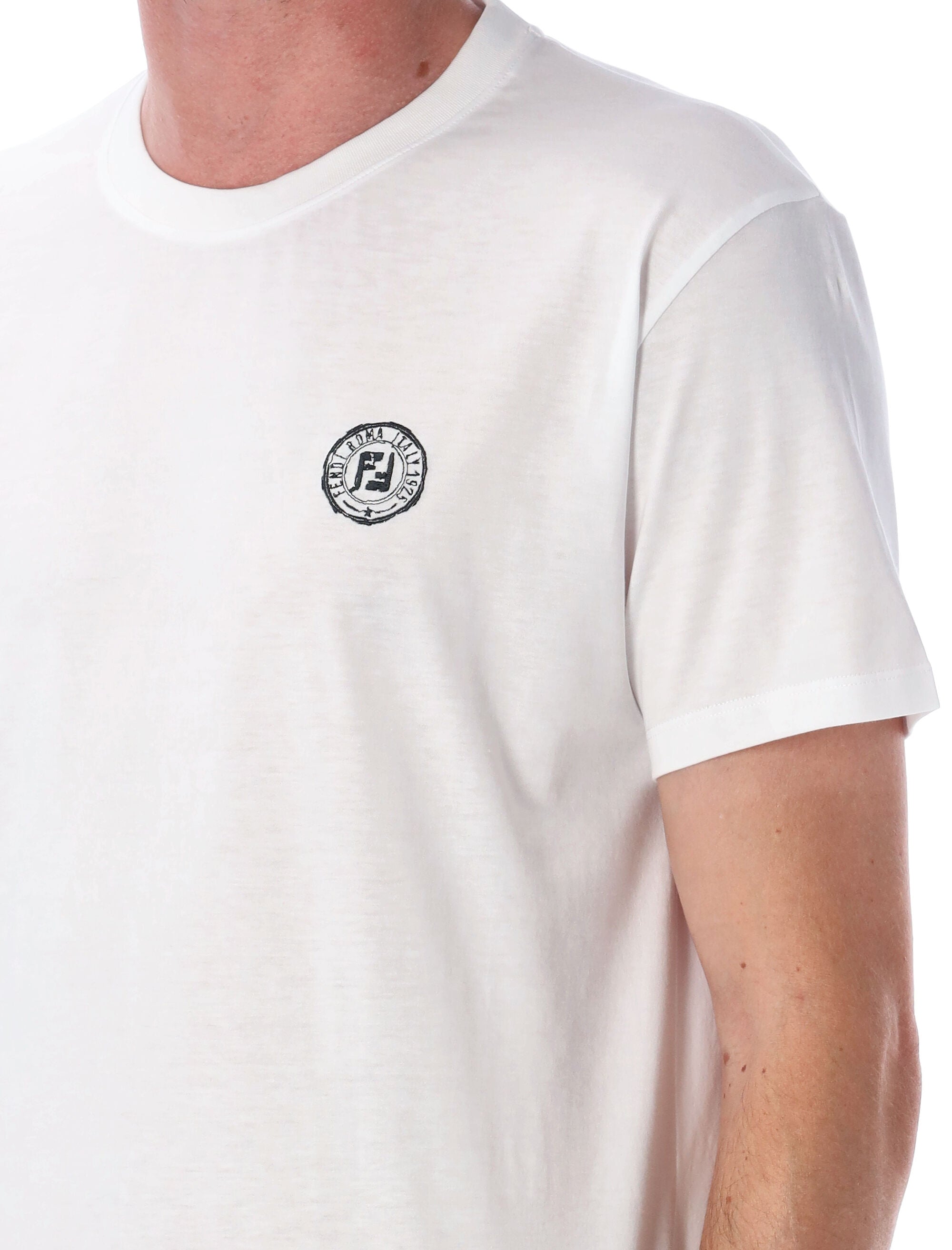 FENDI Classic Cotton T-Shirt with Stamp - Men’s SS25
