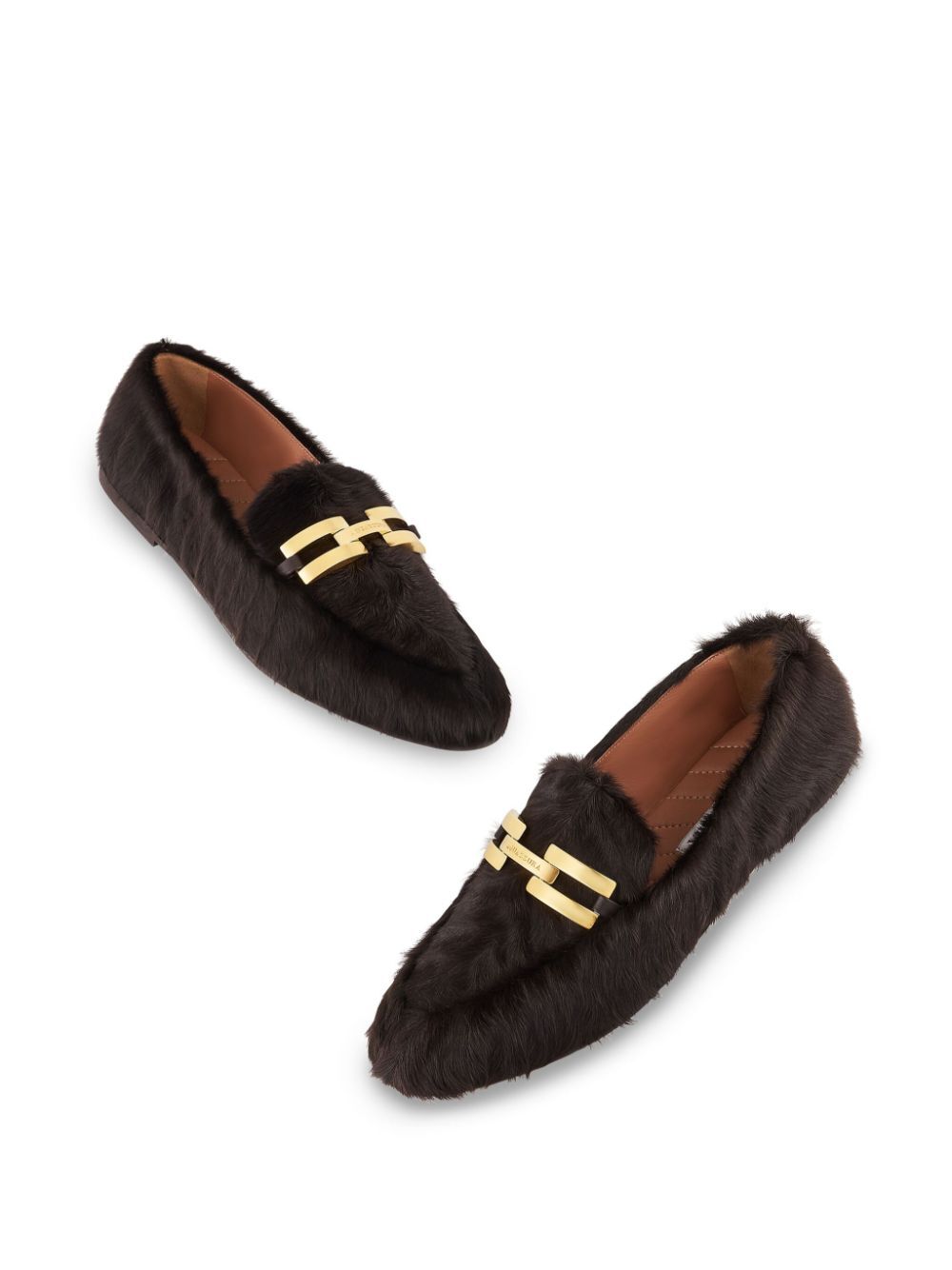 AQUAZZURA Furry Brandi Moccasins