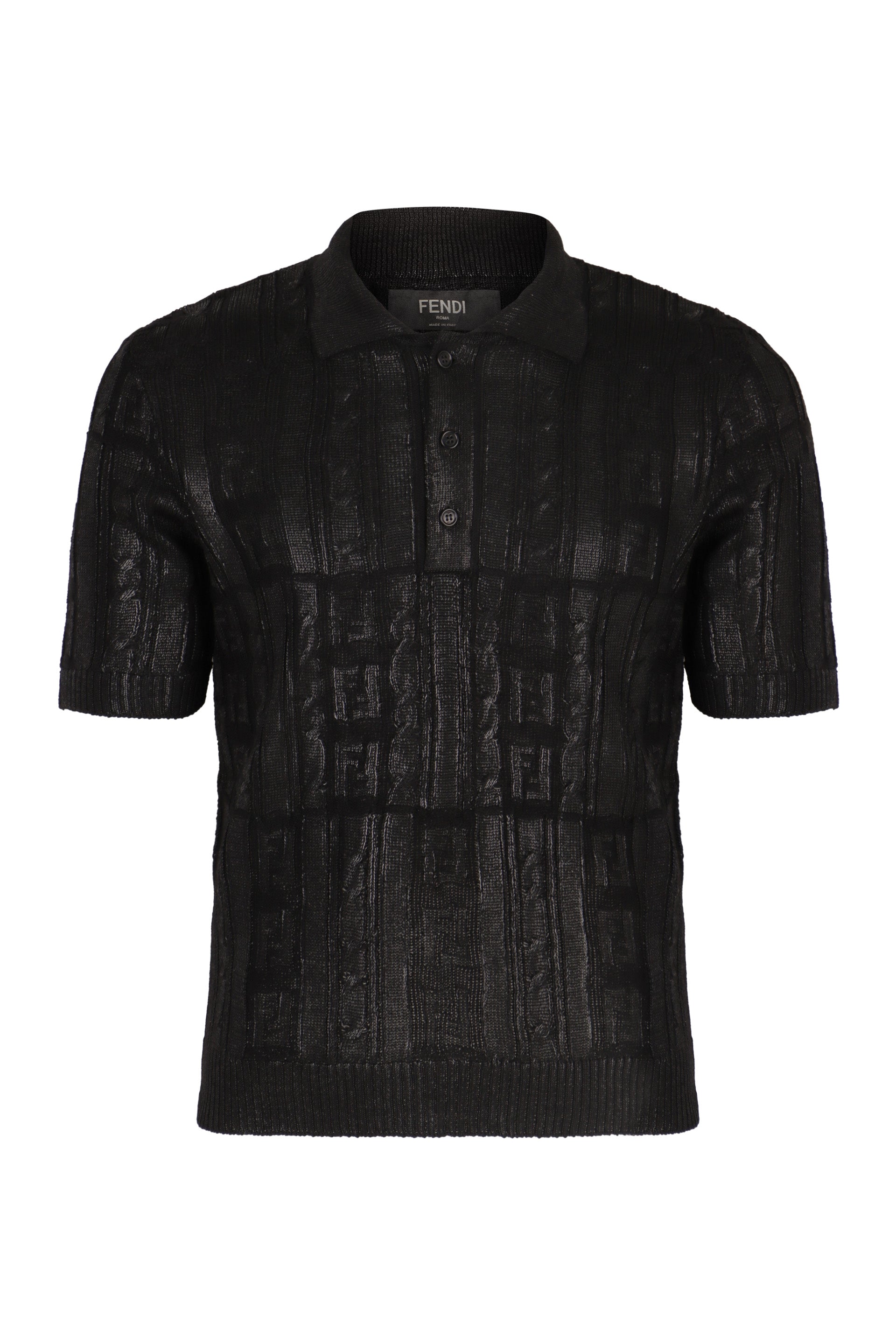FENDI Men's Wool Polo Shirt
