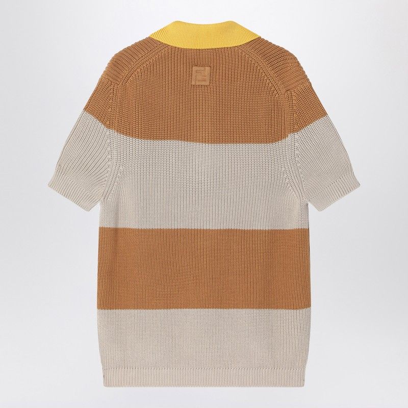 FENDI Striped Polo Shirt for Men