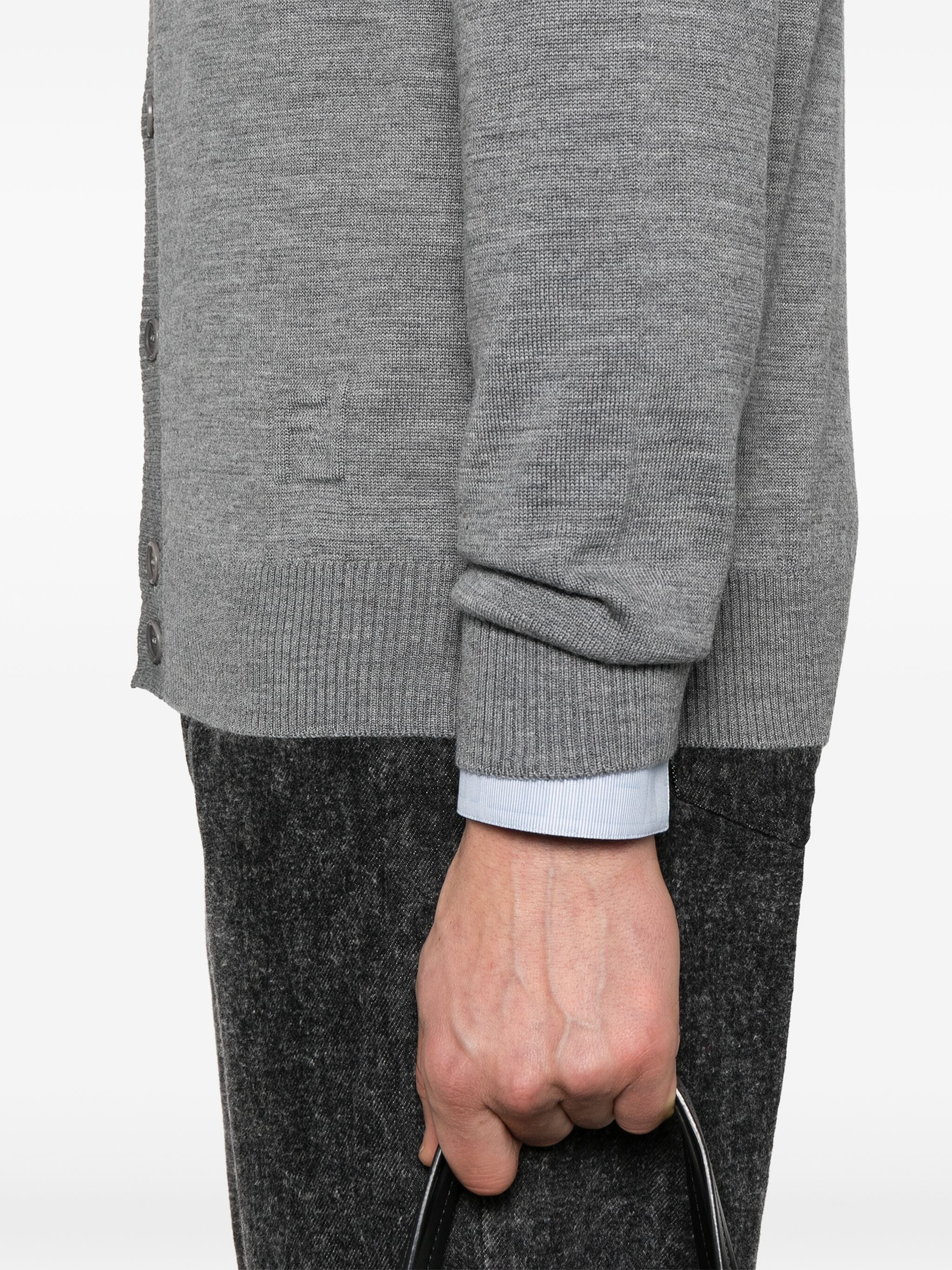 FENDI V-Neck Wool Cardigan for Men - FW25 Collection