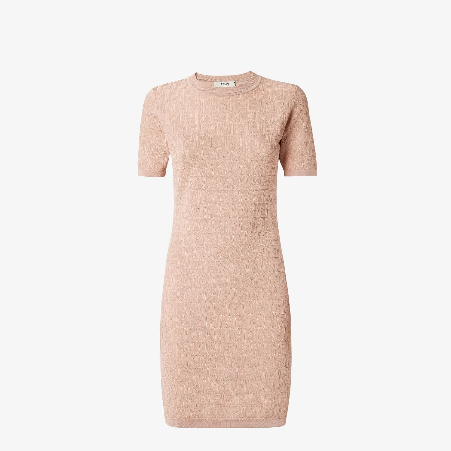 FENDI Slim Fit Round-Neck Mini Dress