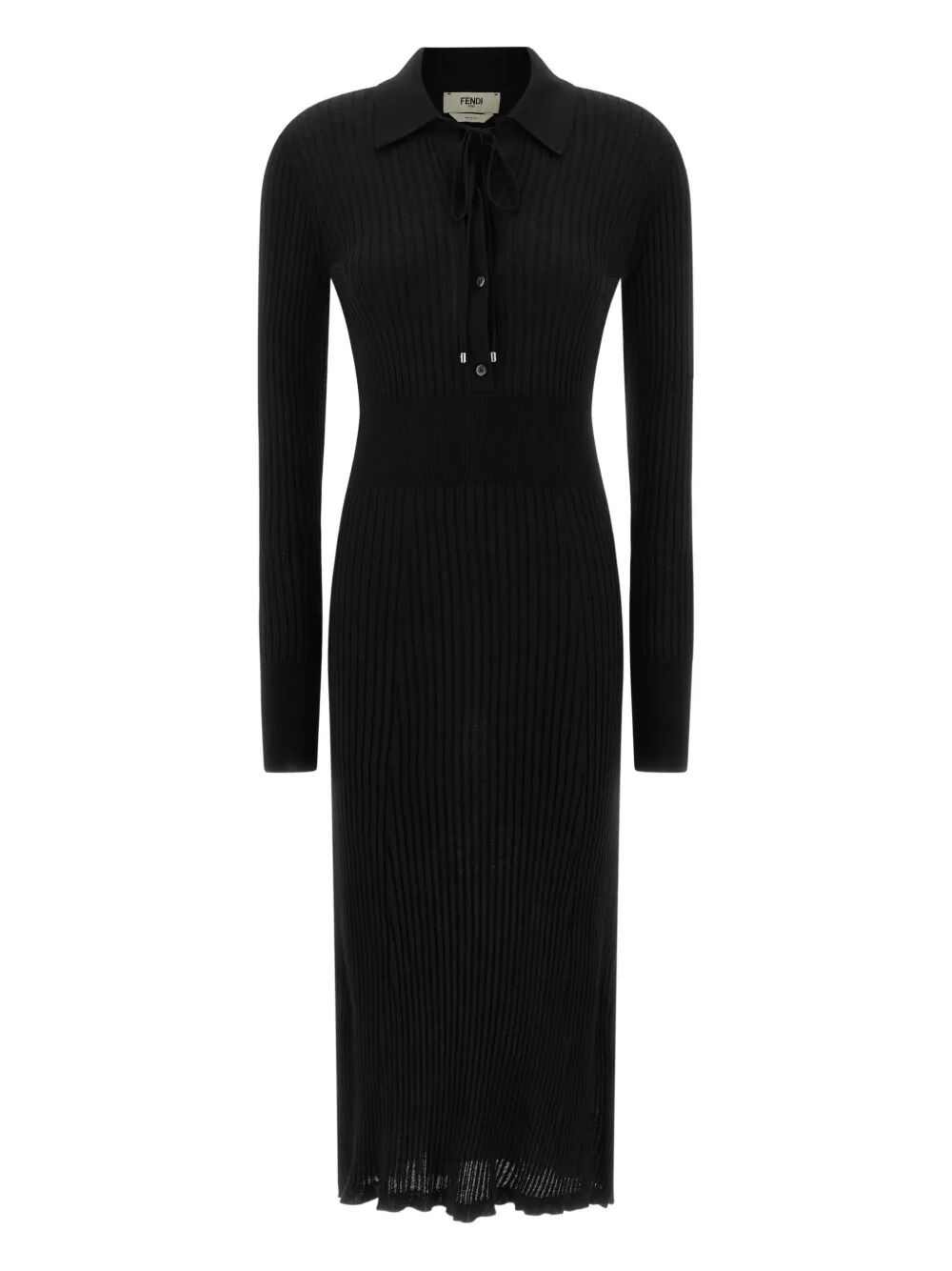 FENDI Wool Fitted Midi Dress