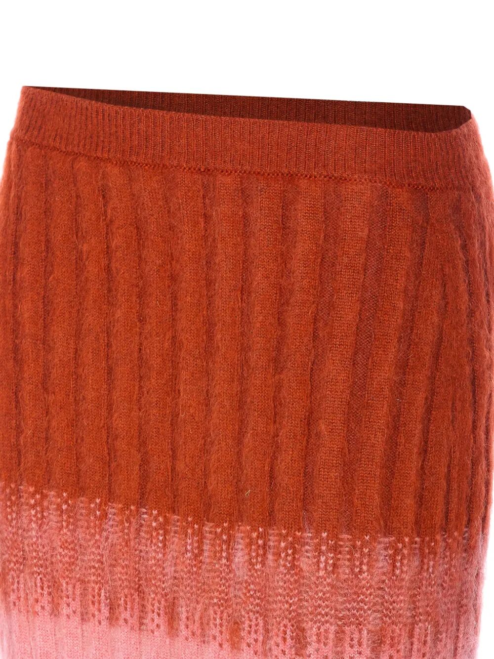 FENDI Gradient Mohair and Wool High-Waisted Midi Skirt