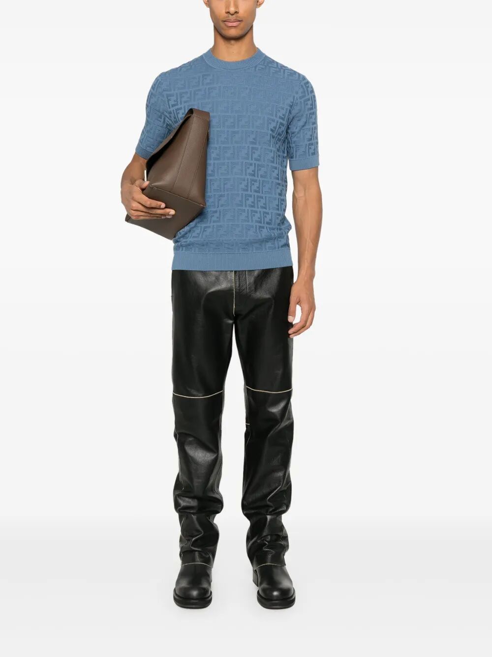 FENDI Logo Cotton T-Shirt for Men