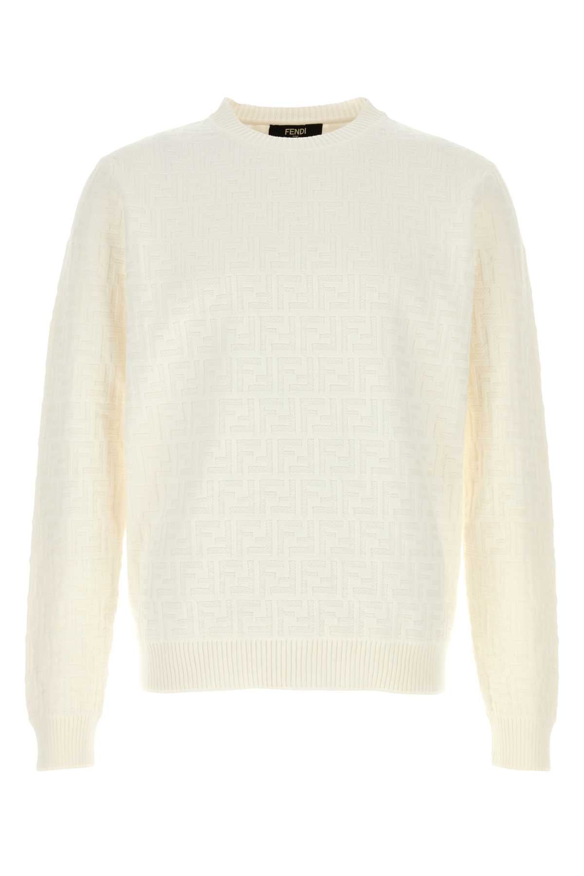 FENDI Men's Cotton Round Neck Long Sleeve Sweater