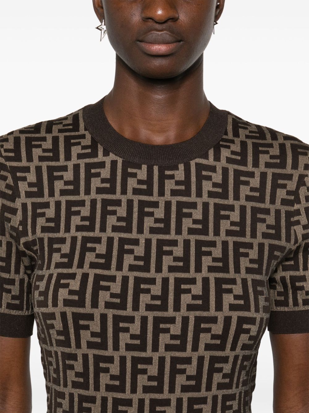 FENDI Short Sleeve Stylish Sweater