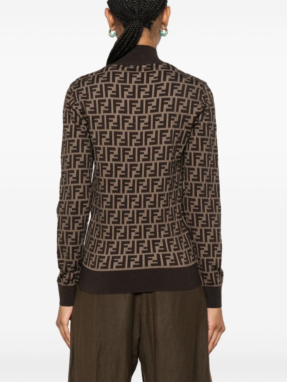 FENDI Cotton High-Neck Sweater